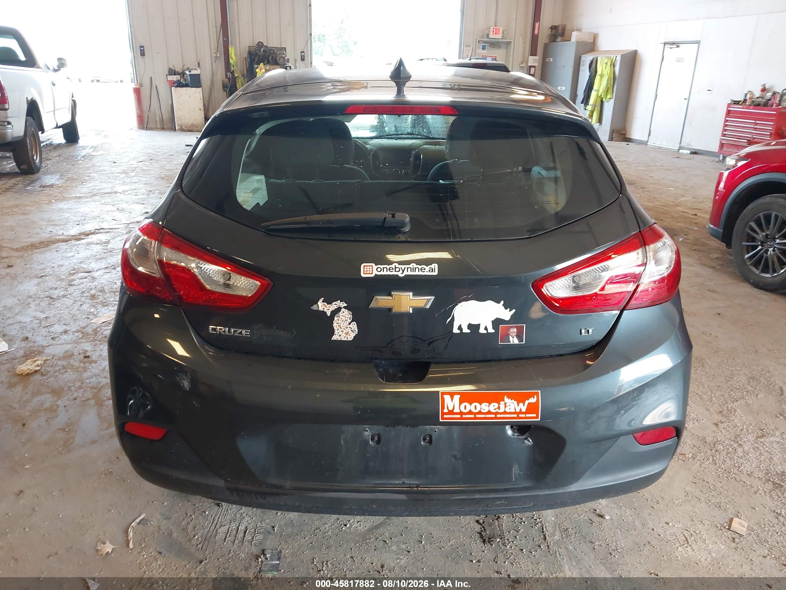 2017 Chevrolet Cruze Lt Auto Серый vin: 3G1BE6SMXHS573398