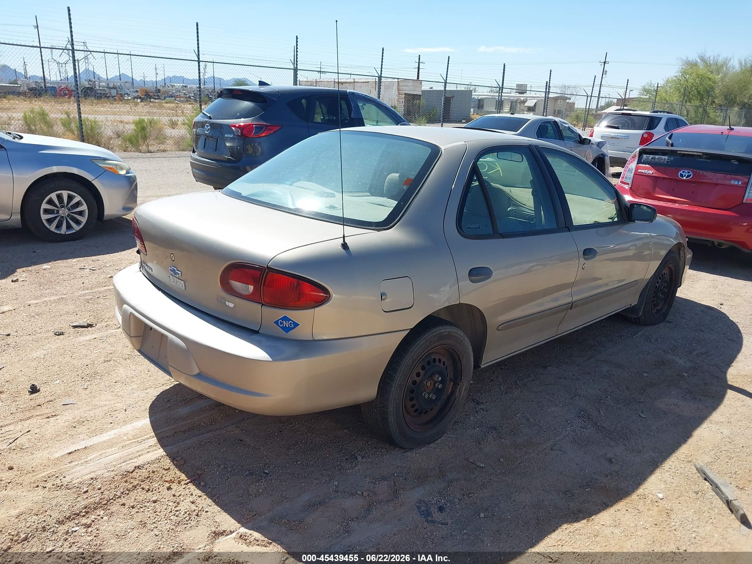 2001 Chevrolet Cavalier   Gold vin: 3G1JC52431S156609