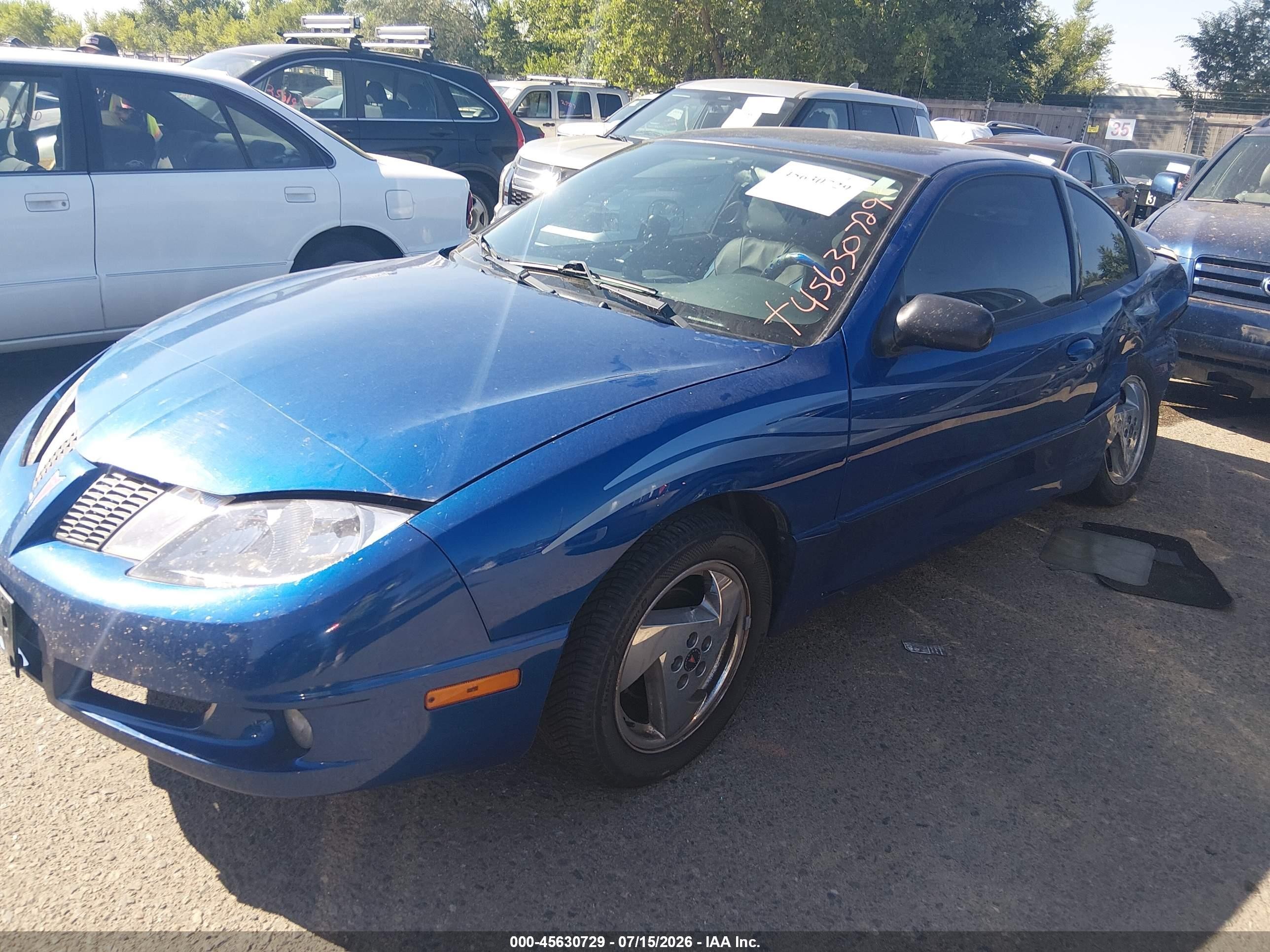 2005 Pontiac Sunfire   Blue vin: 3G2JB12F05S117541