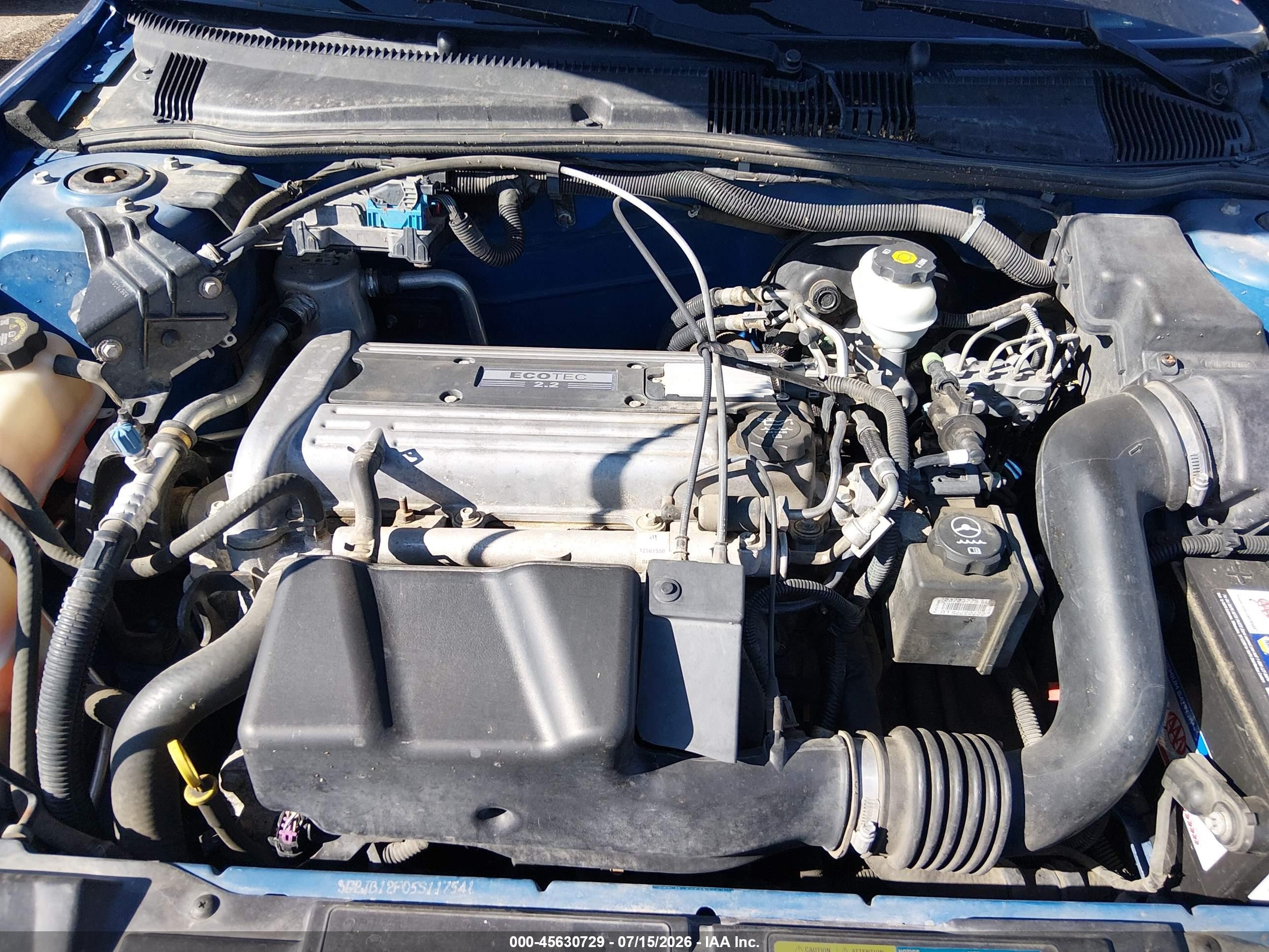 2005 Pontiac Sunfire   Blue vin: 3G2JB12F05S117541