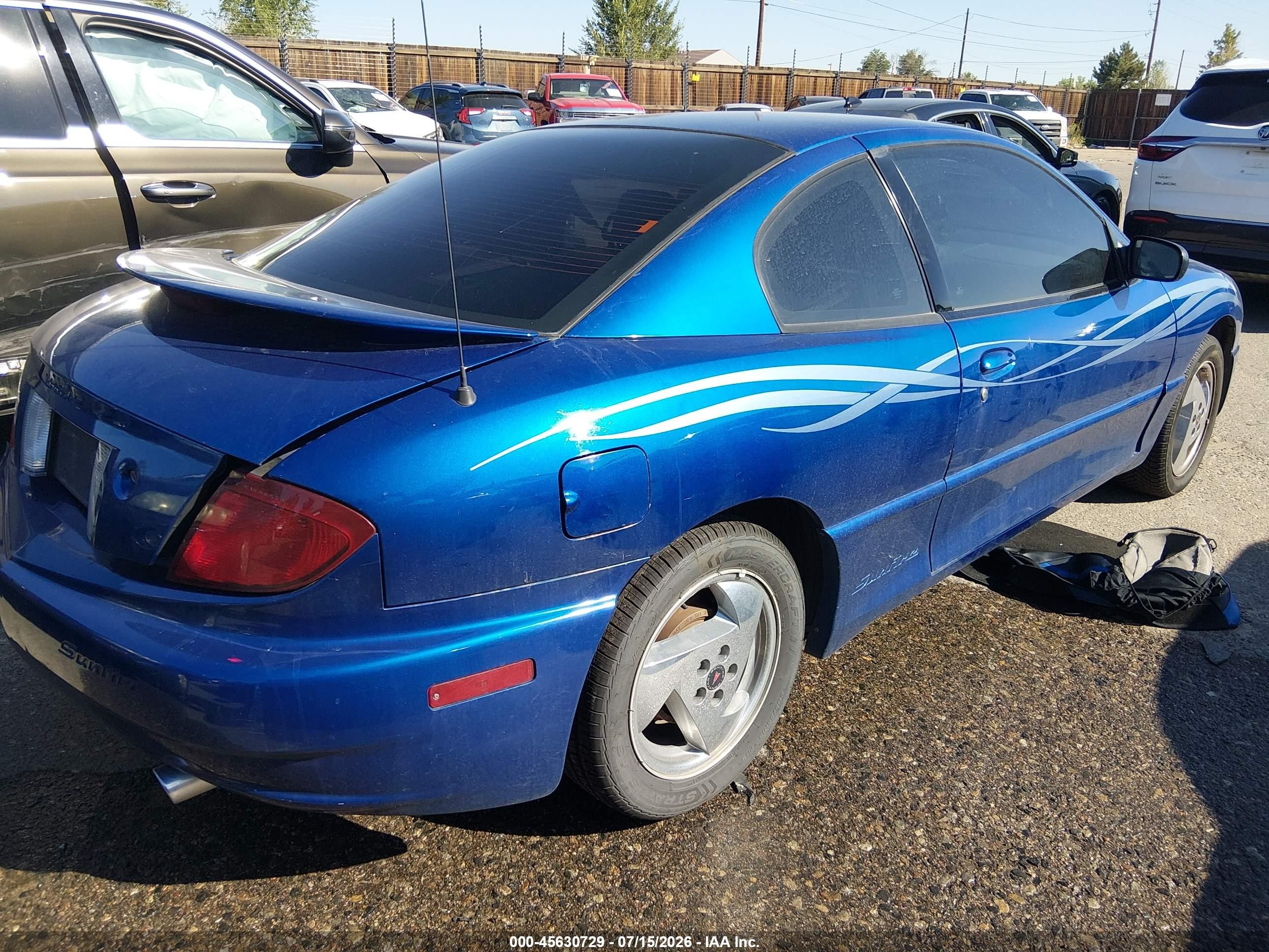 2005 Pontiac Sunfire   Blue vin: 3G2JB12F05S117541