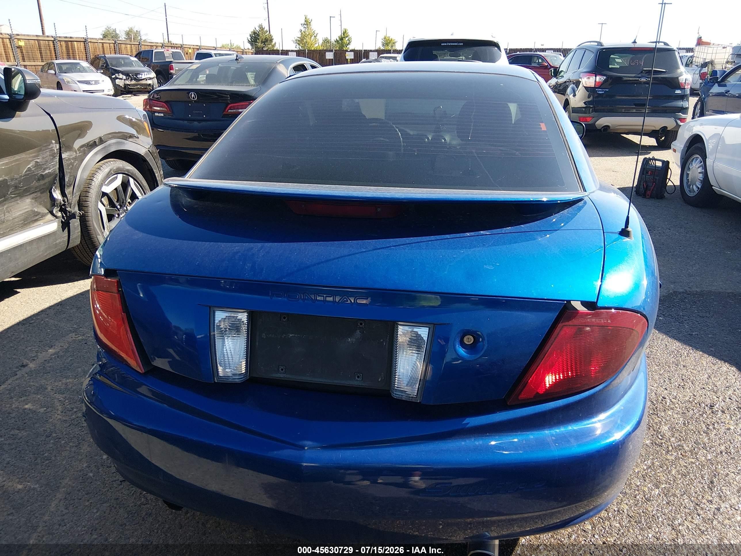 2005 Pontiac Sunfire   Blue vin: 3G2JB12F05S117541