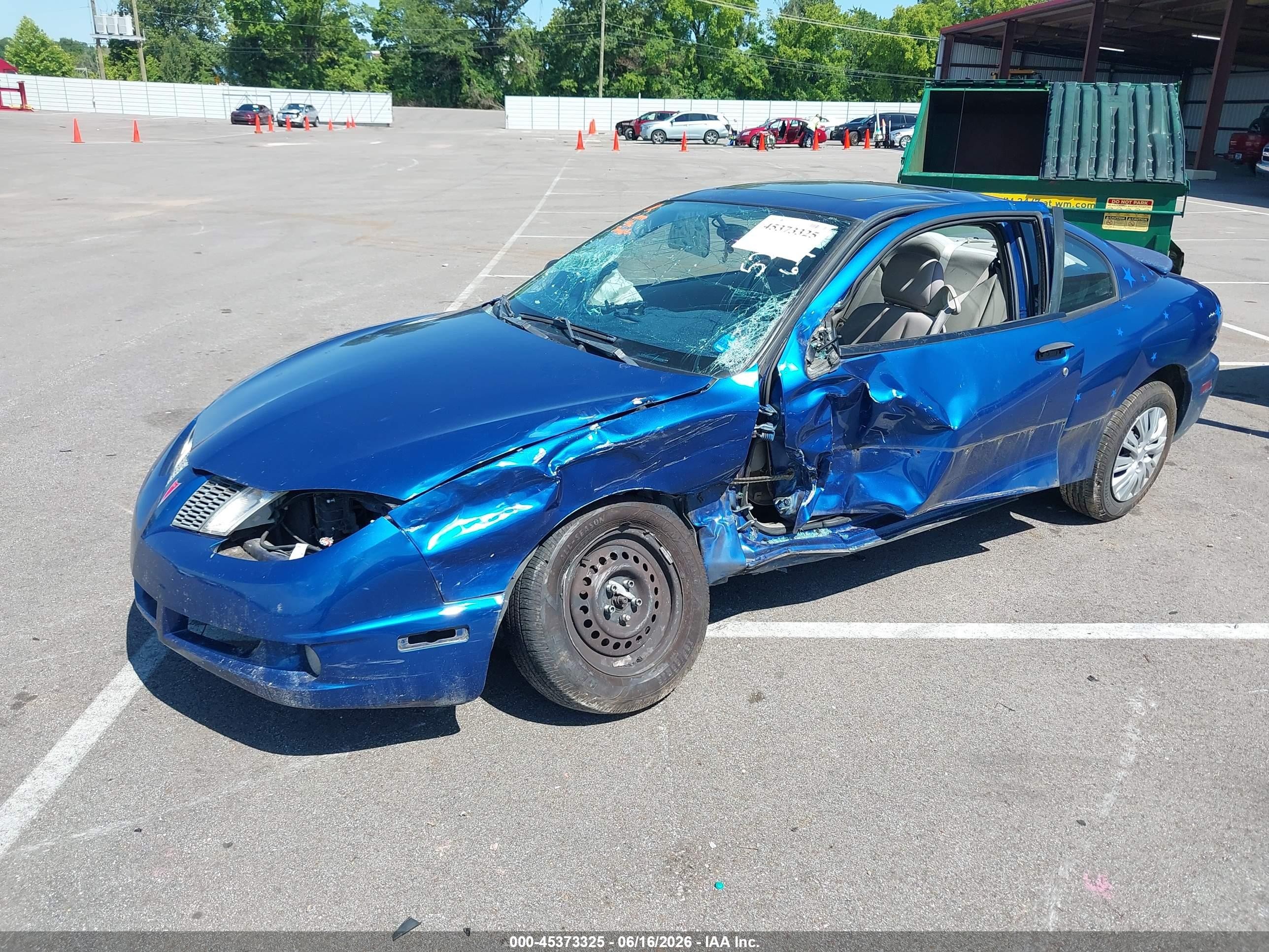 2005 Pontiac Sunfire   Blue vin: 3G2JB12F45S114304