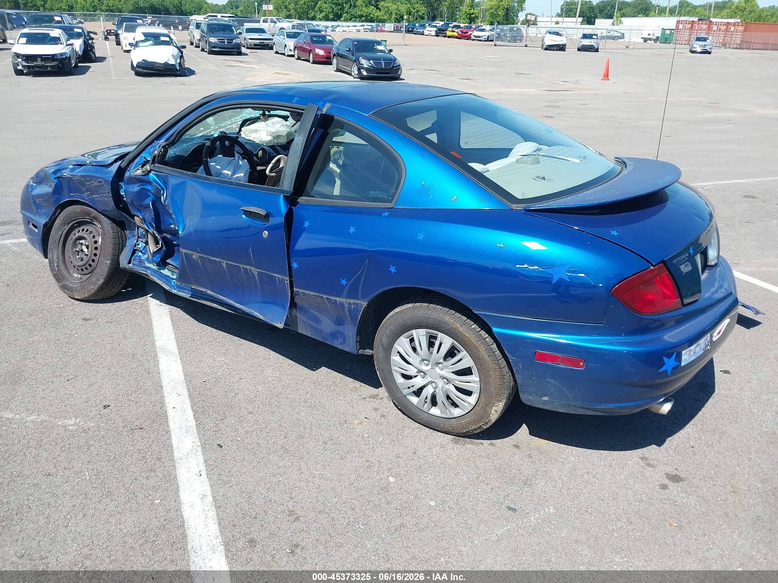 2005 Pontiac Sunfire   Blue vin: 3G2JB12F45S114304