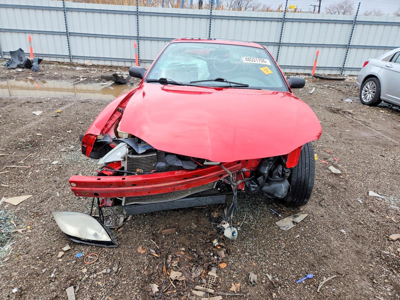 2005 Pontiac Sunfire Red vin: 3G2JB12F45S150204