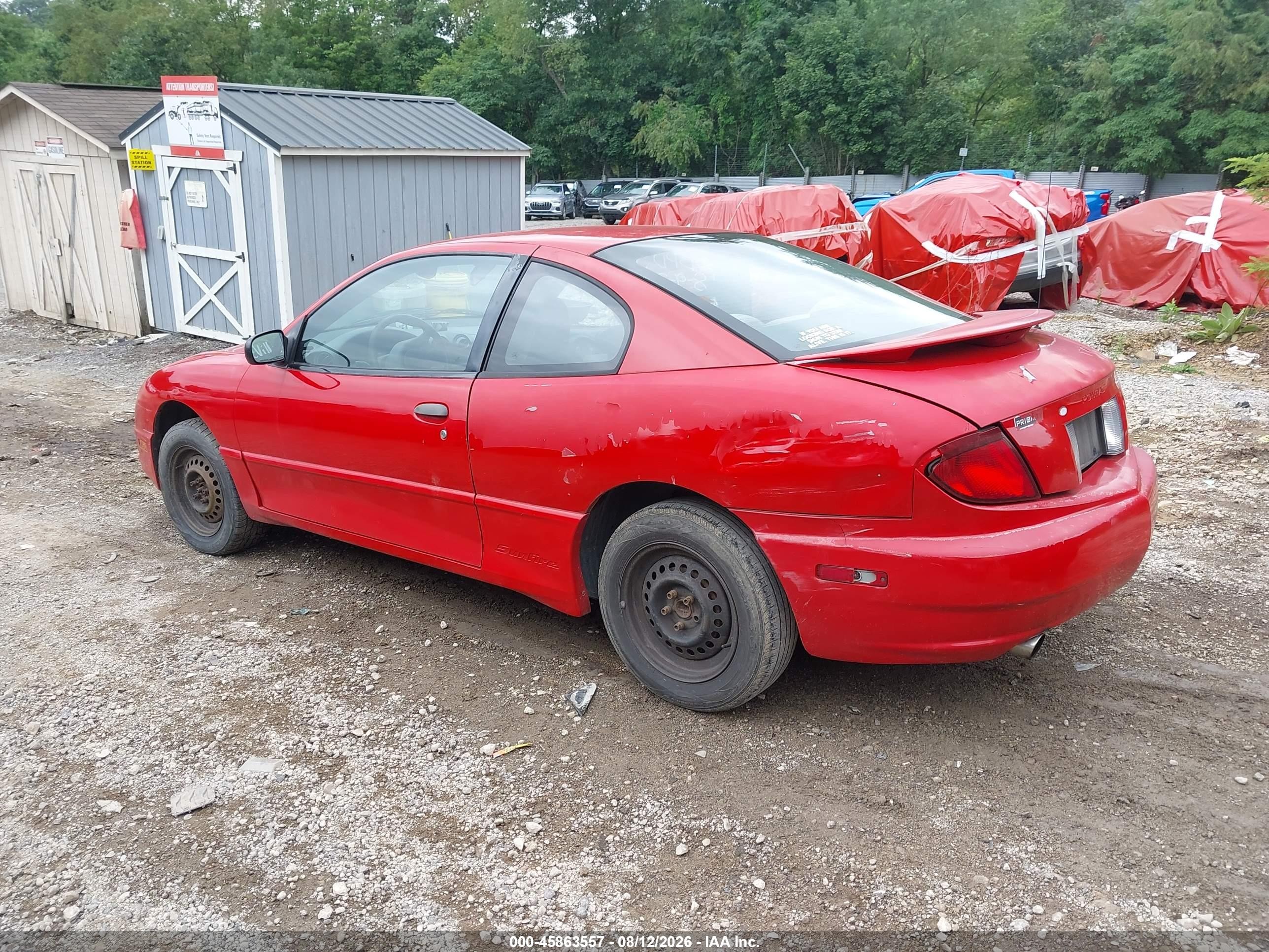 2005 Pontiac Sunfire   Red vin: 3G2JB12F45S150333