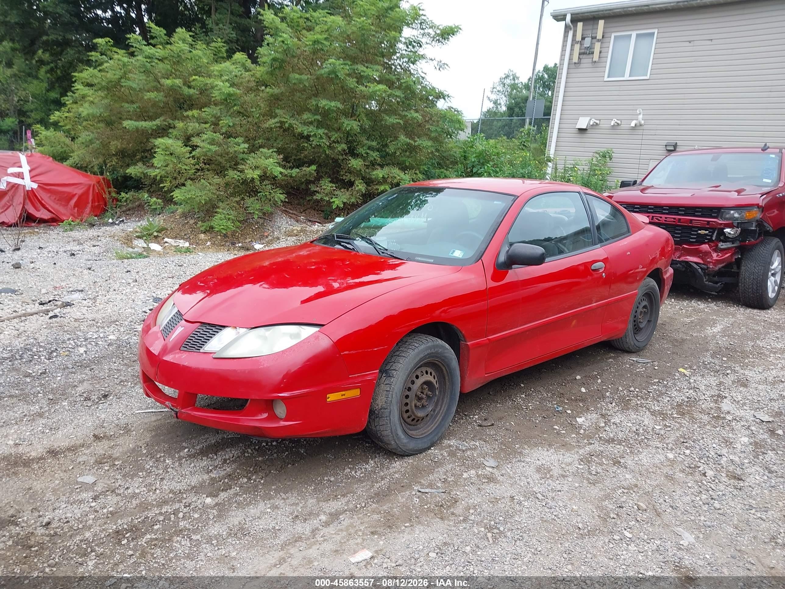 2005 Pontiac Sunfire   Red vin: 3G2JB12F45S150333