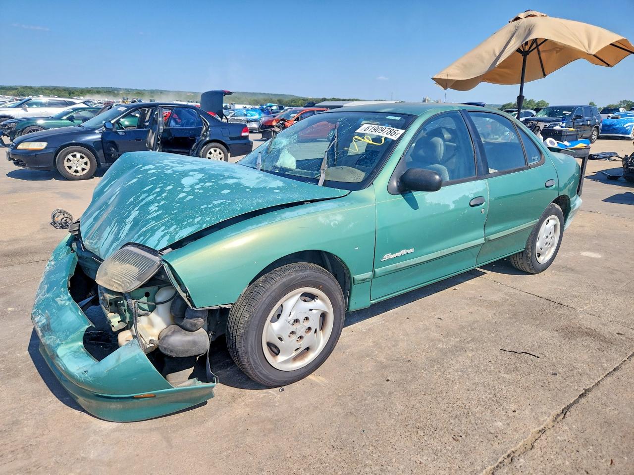 1999 Pontiac Sunfire Se Green vin: 3G2JB5241XS801944