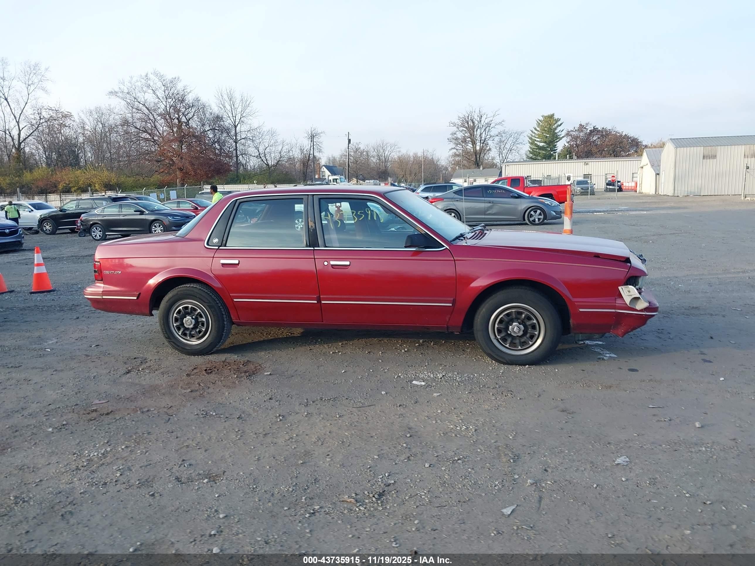 1993 Buick Century Special Красный vin: 3G4AG55N4PS635206