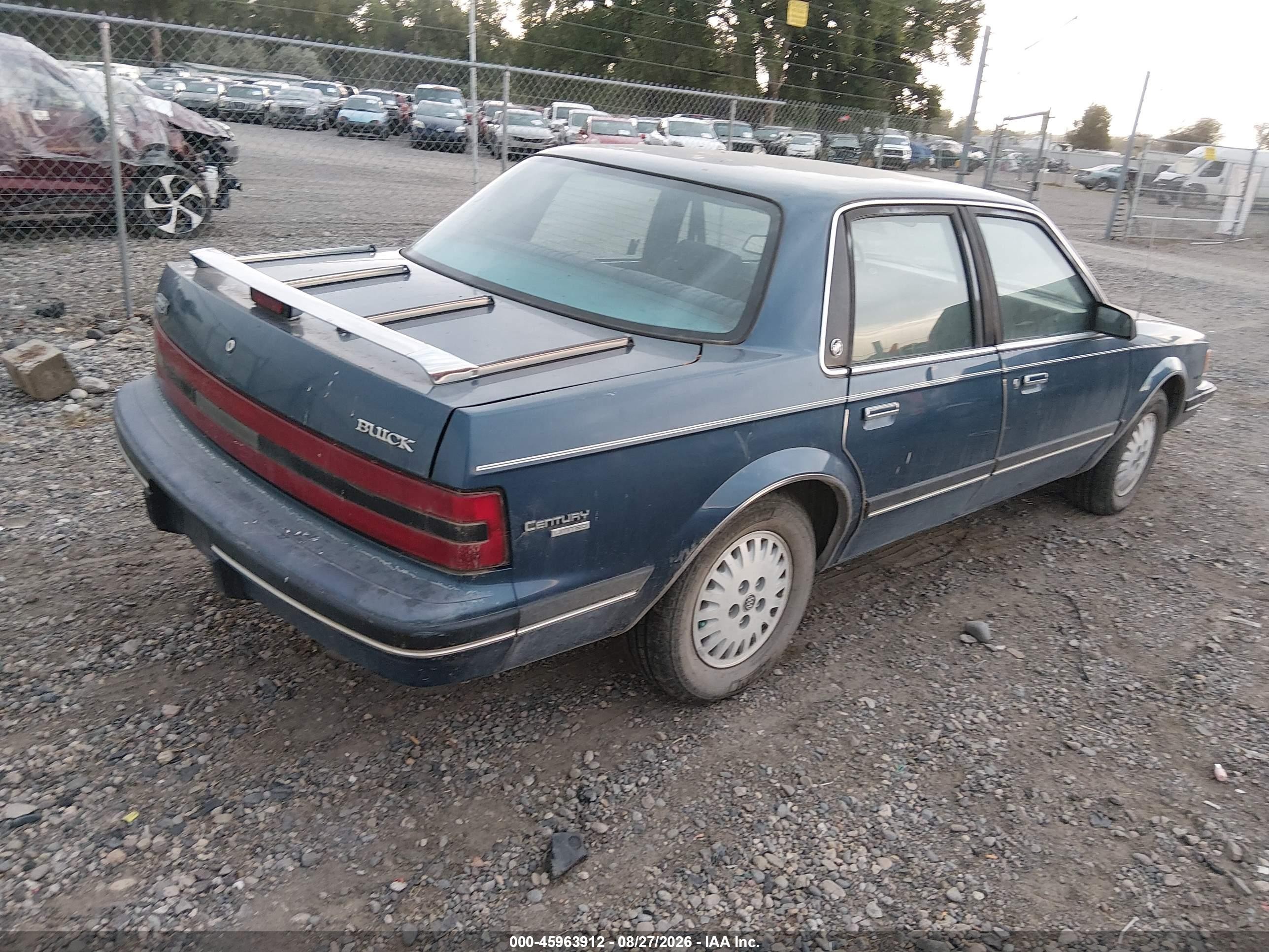 1990 Buick Century Limited Blue vin: 3G4AL54R1LS604229