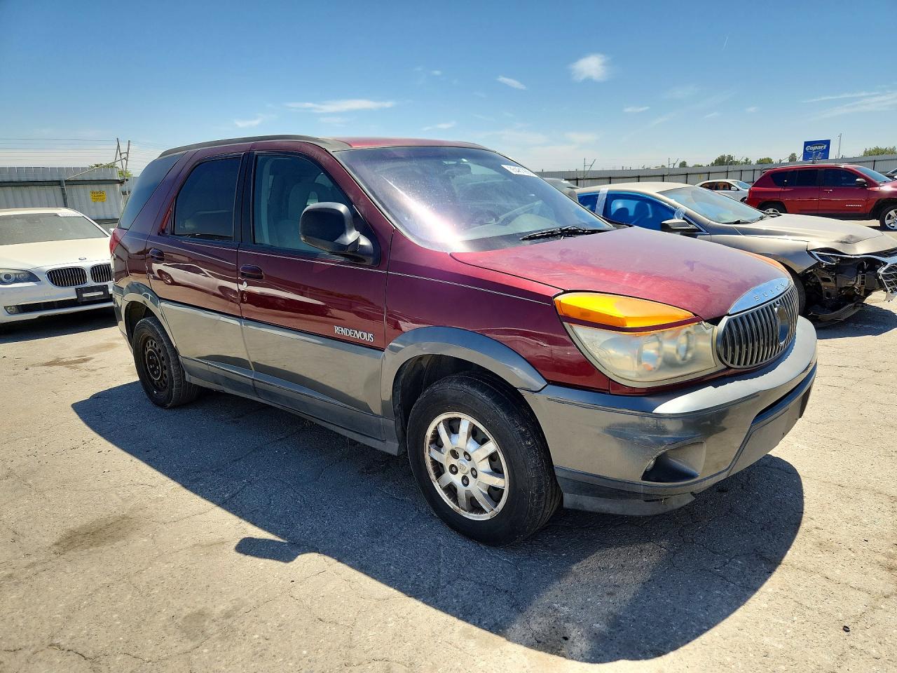 2002 Buick Rendezvous Cx Maroon vin: 3G5DA03E12S546184