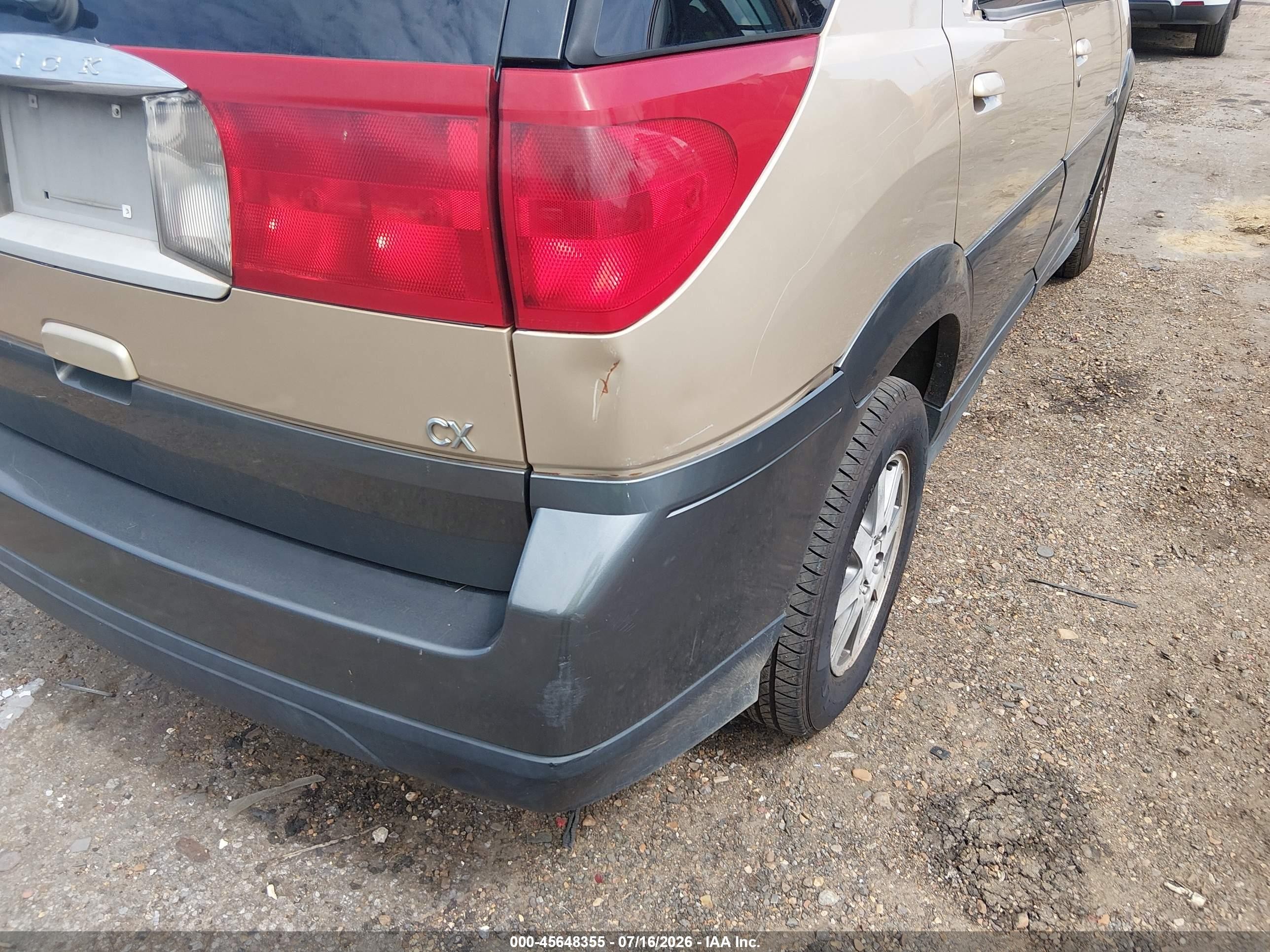 2003 Buick Rendezvous Cx Gold vin: 3G5DA03E13S597279
