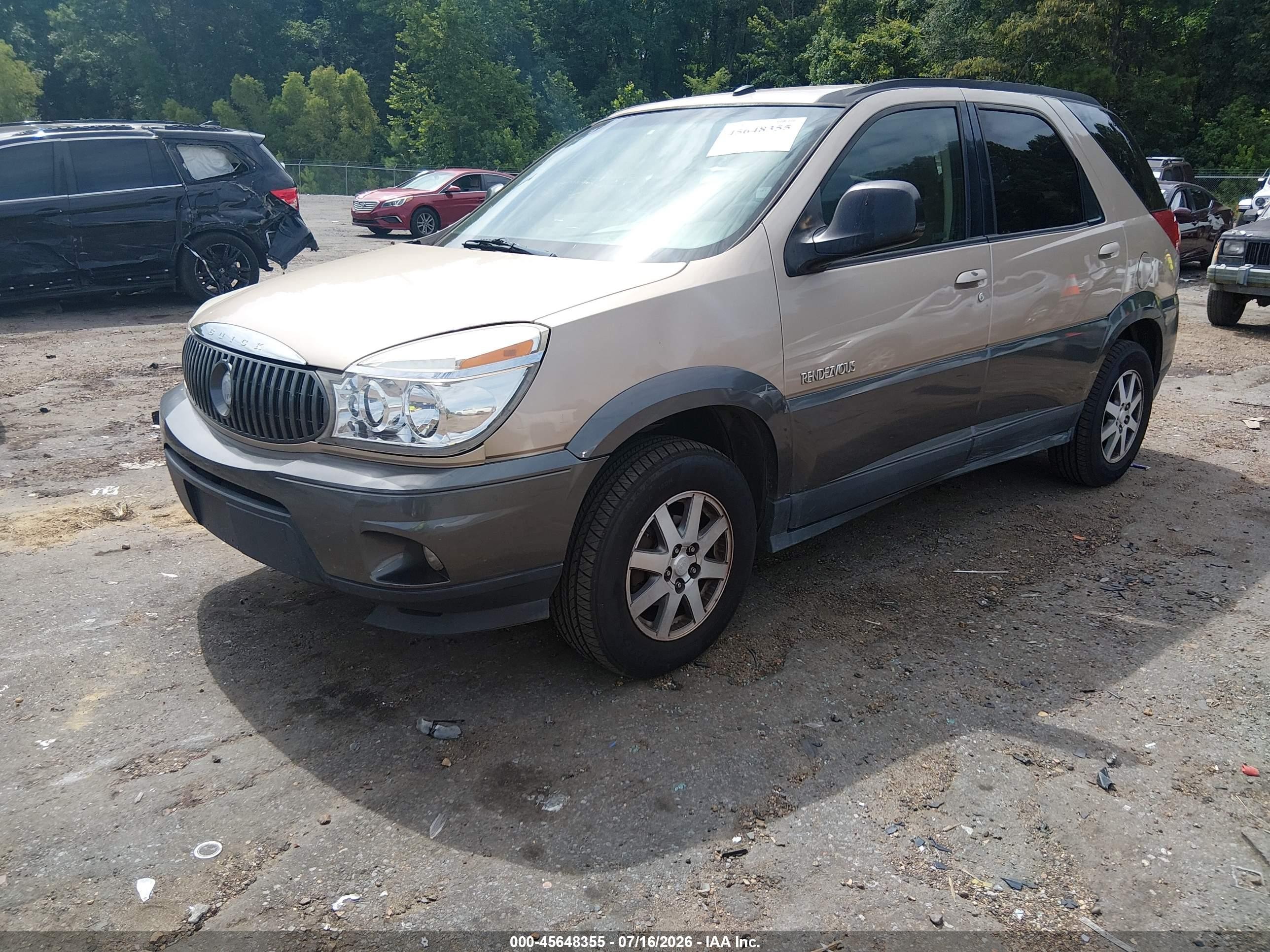 2003 Buick Rendezvous Cx Gold vin: 3G5DA03E13S597279