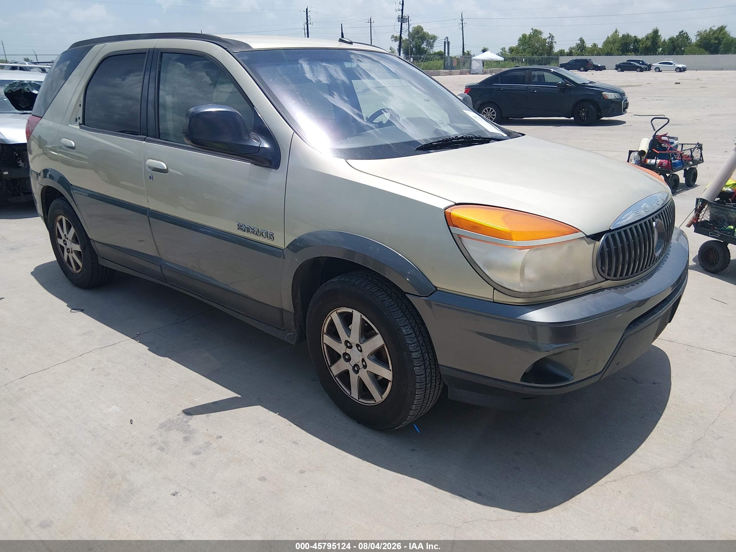 2003 Buick Rendezvous Cx Золотой vin: 3G5DA03E43S584588