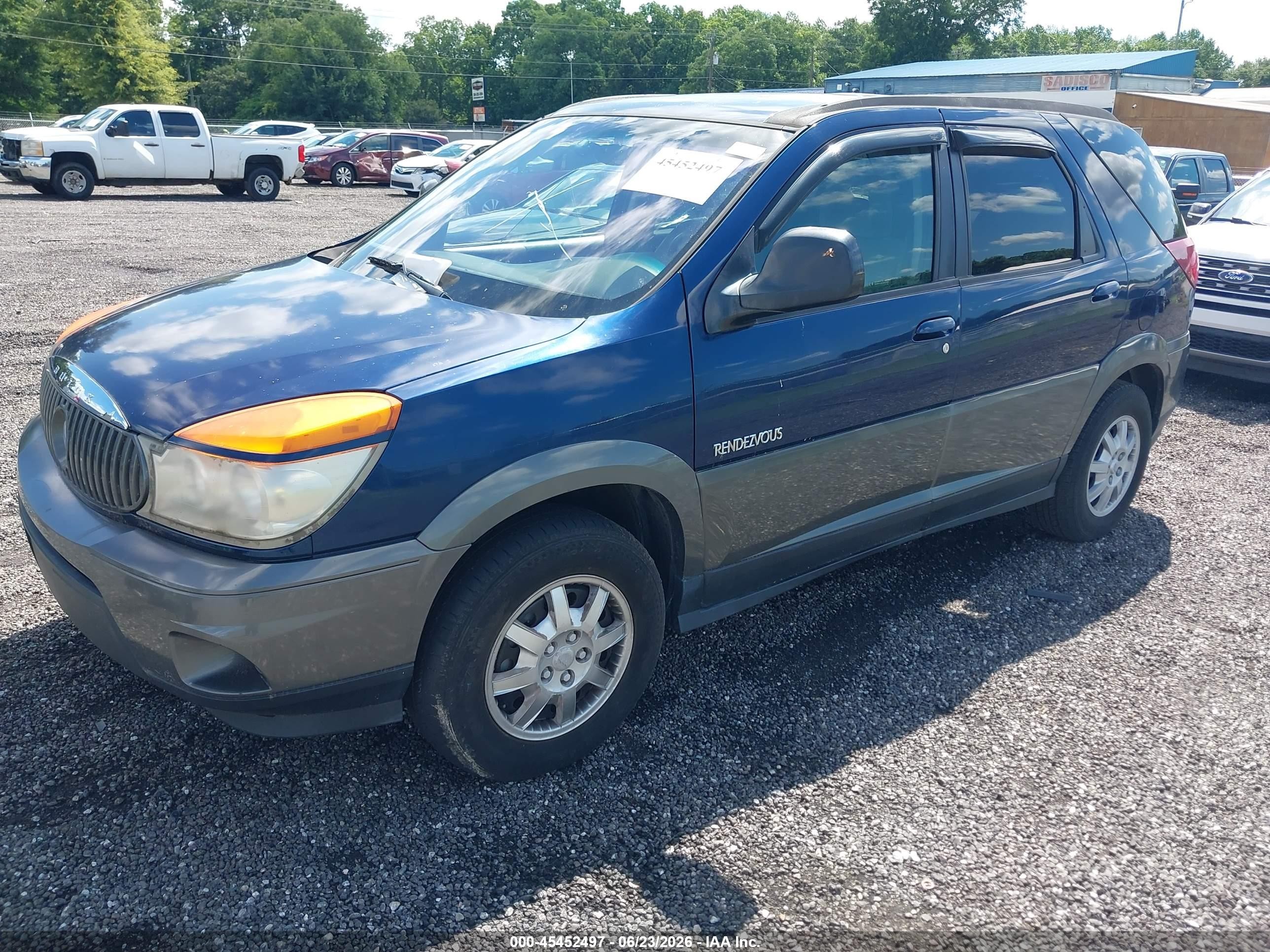 2002 Buick Rendezvous Cx Синий vin: 3G5DA03E62S500057