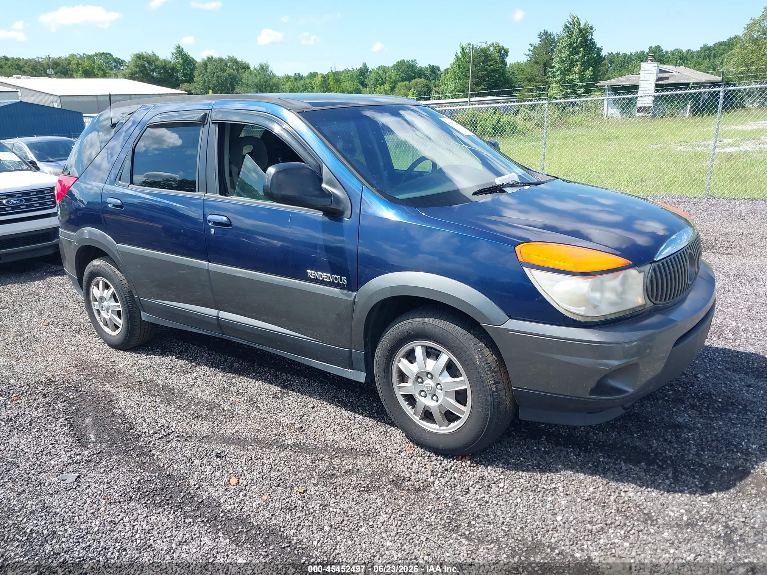 2002 Buick Rendezvous Cx Синий vin: 3G5DA03E62S500057