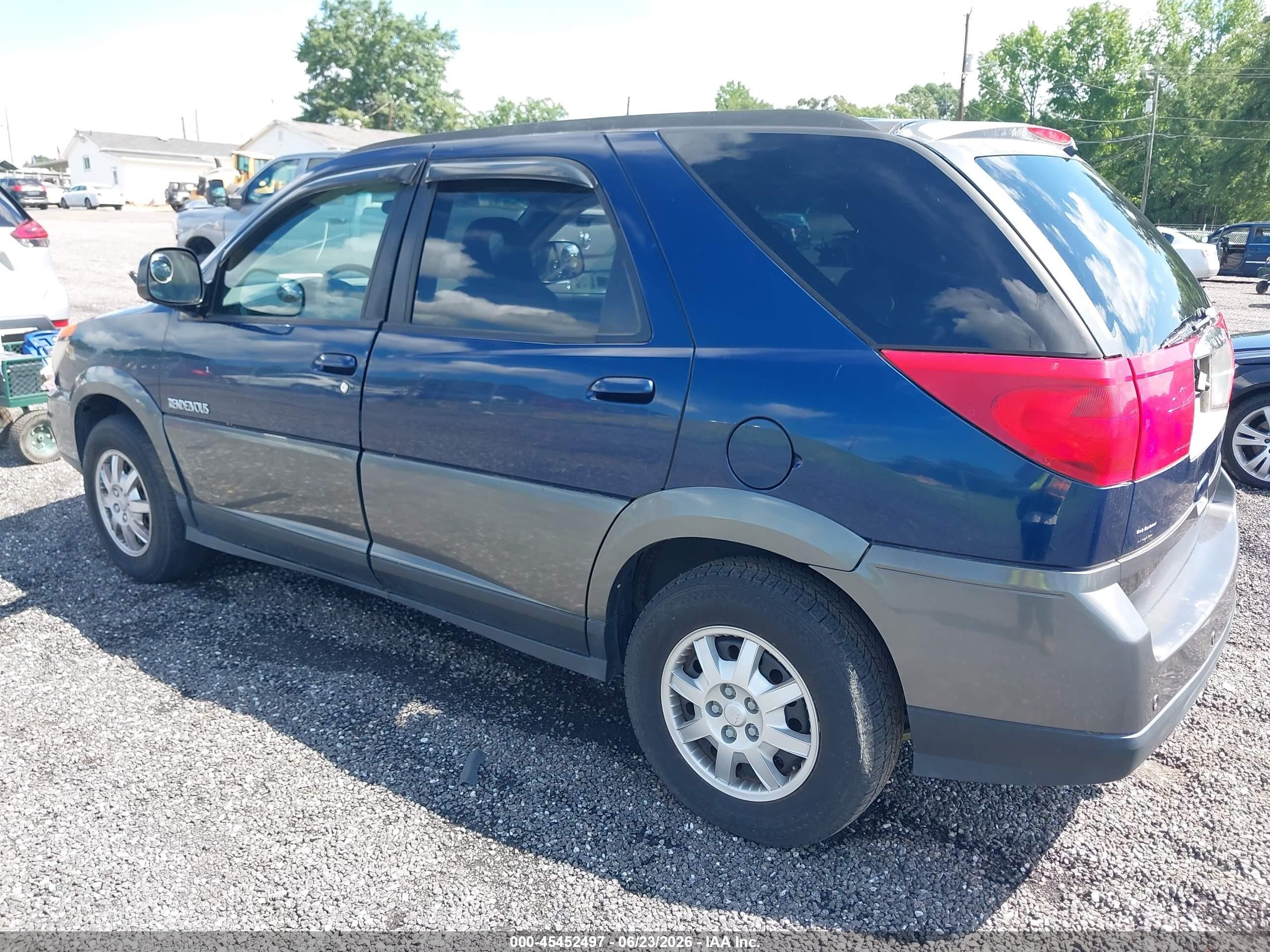 2002 Buick Rendezvous Cx Синий vin: 3G5DA03E62S500057