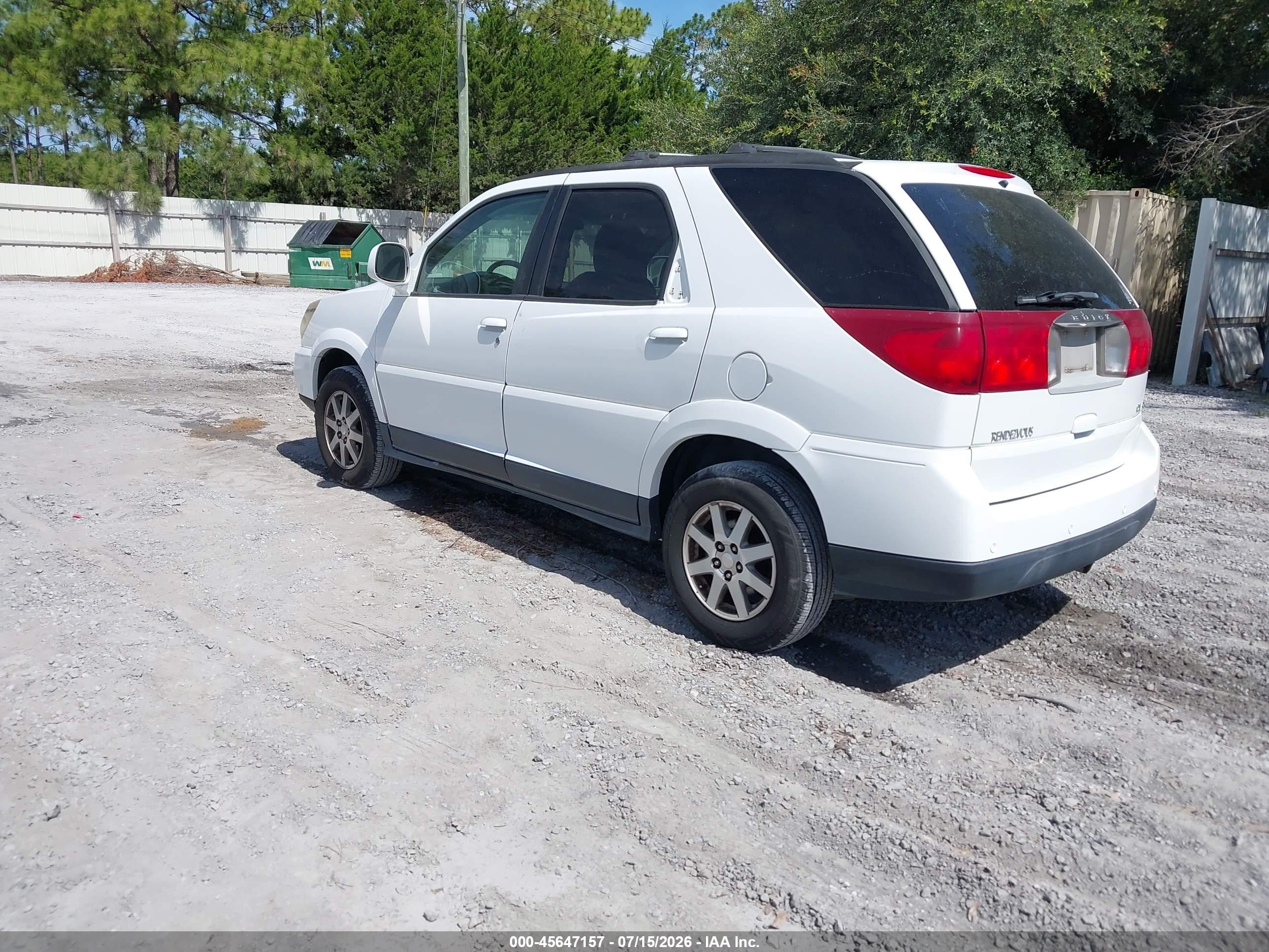 2004 Buick Rendezvous Cx White vin: 3G5DA03E74S526153