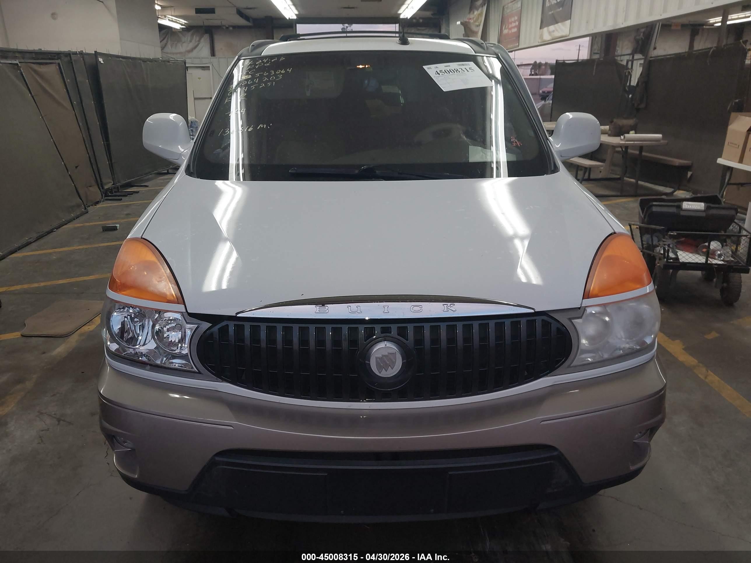 2003 Buick Rendezvous Cxl White vin: 3G5DA03E83S563064