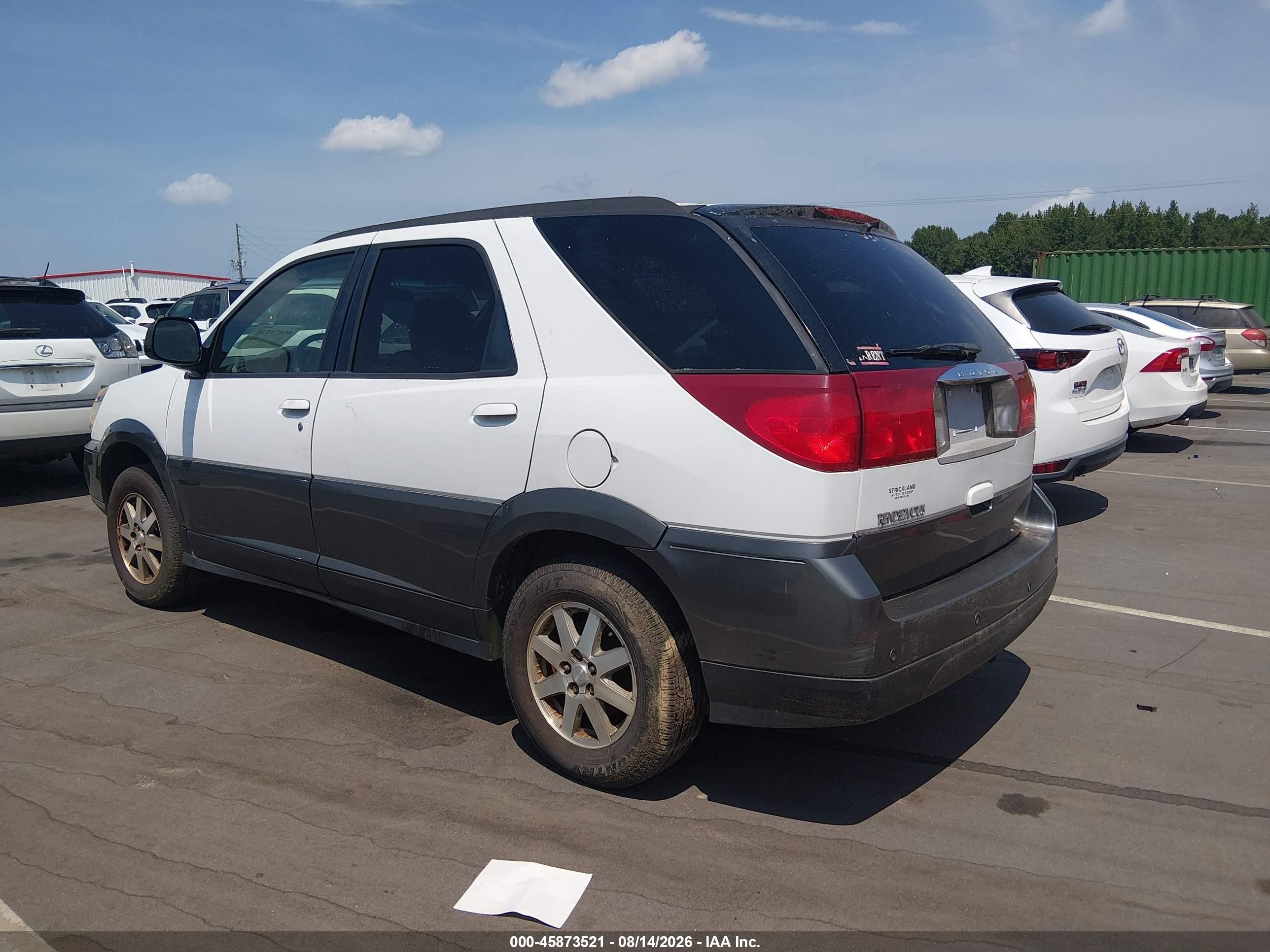 2004 Buick Rendezvous Cx White vin: 3G5DA03E84S521012