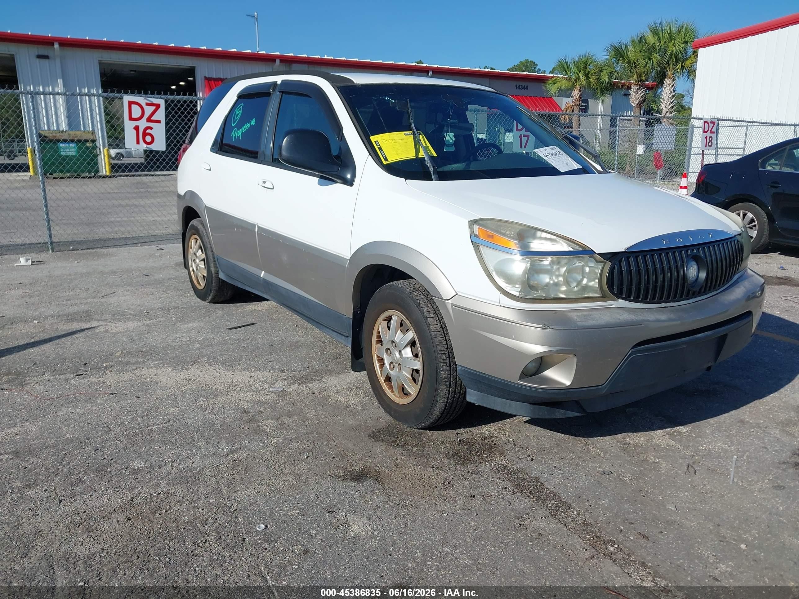 2004 Buick Rendezvous Cx White vin: 3G5DA03EX4S581423