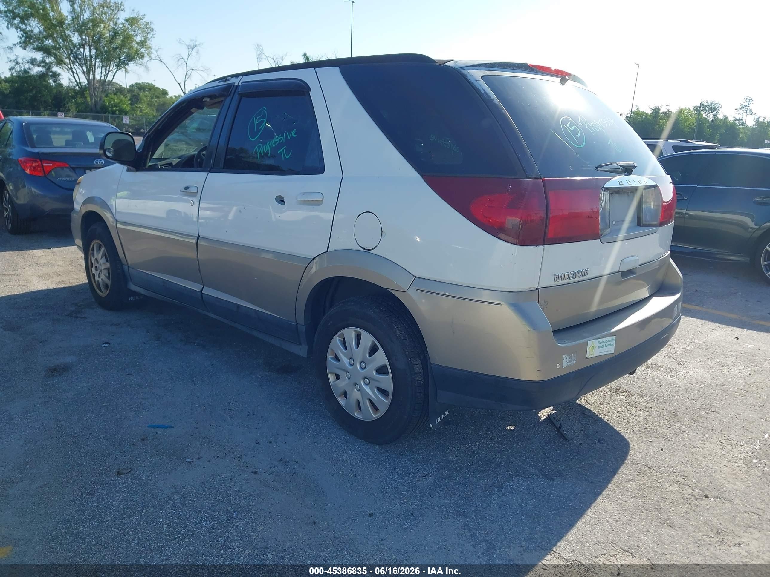 2004 Buick Rendezvous Cx White vin: 3G5DA03EX4S581423