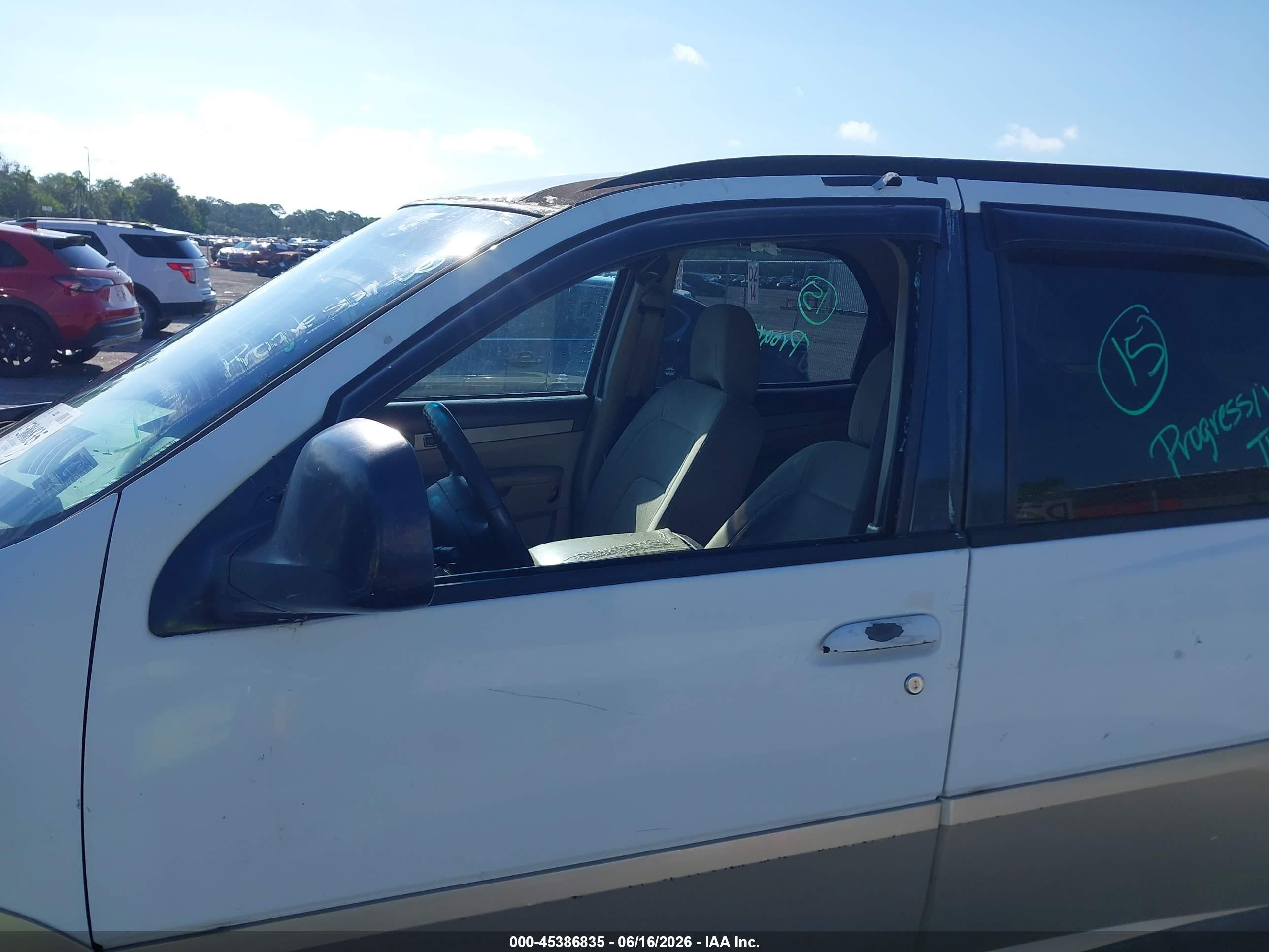 2004 Buick Rendezvous Cx White vin: 3G5DA03EX4S581423