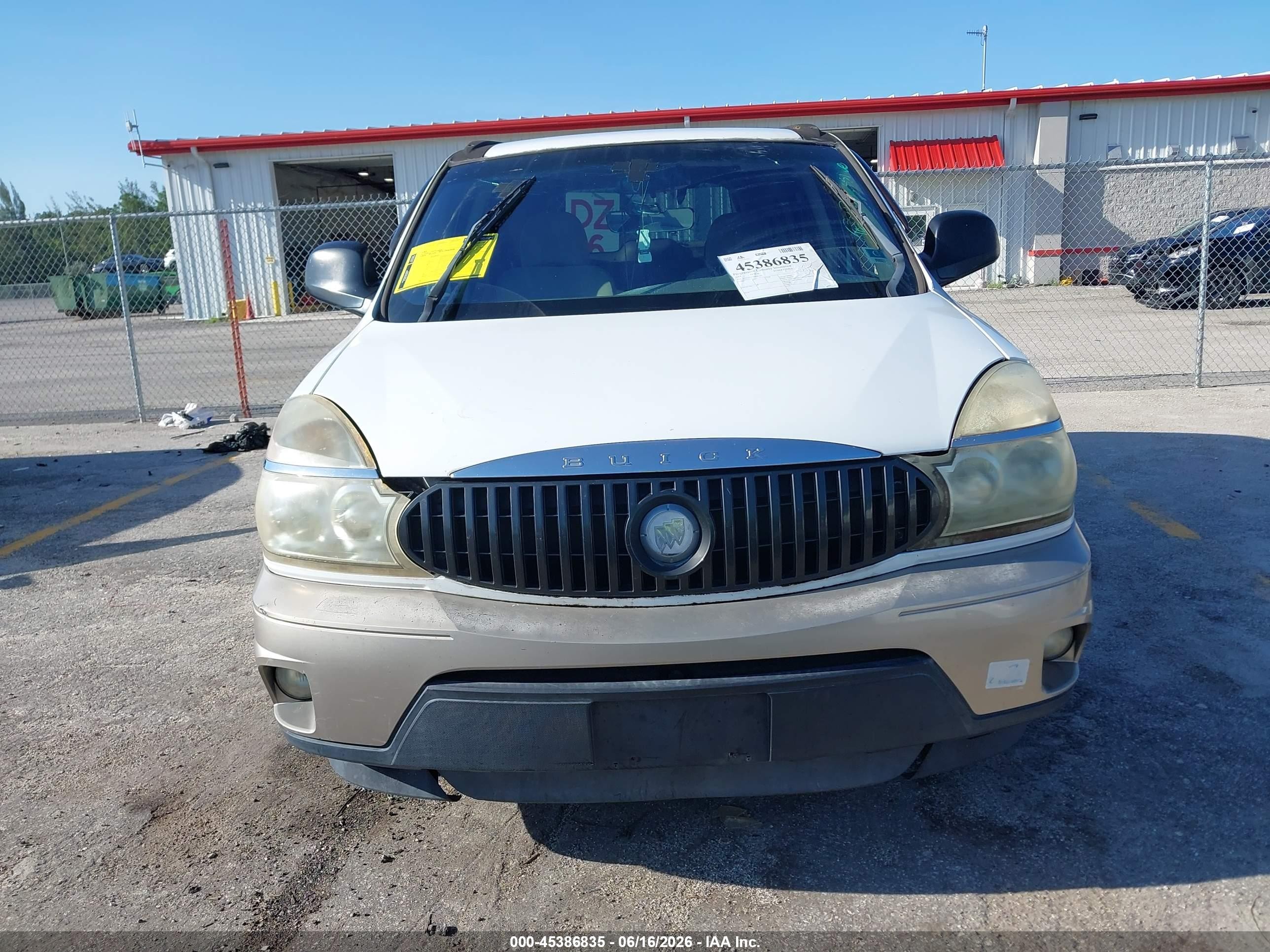 2004 Buick Rendezvous Cx White vin: 3G5DA03EX4S581423
