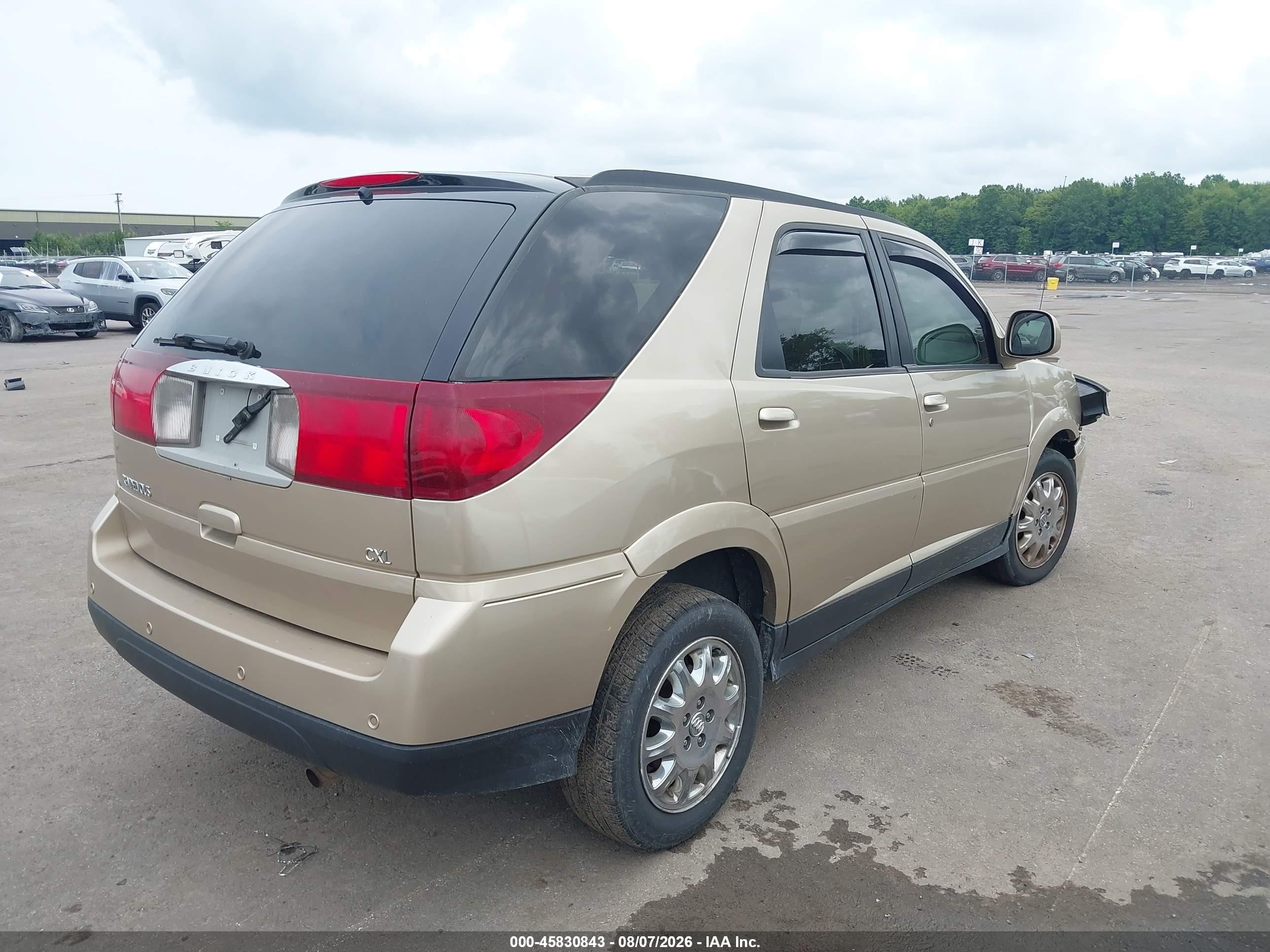2006 Buick Rendezvous Cx Gold vin: 3G5DA03L26S605148