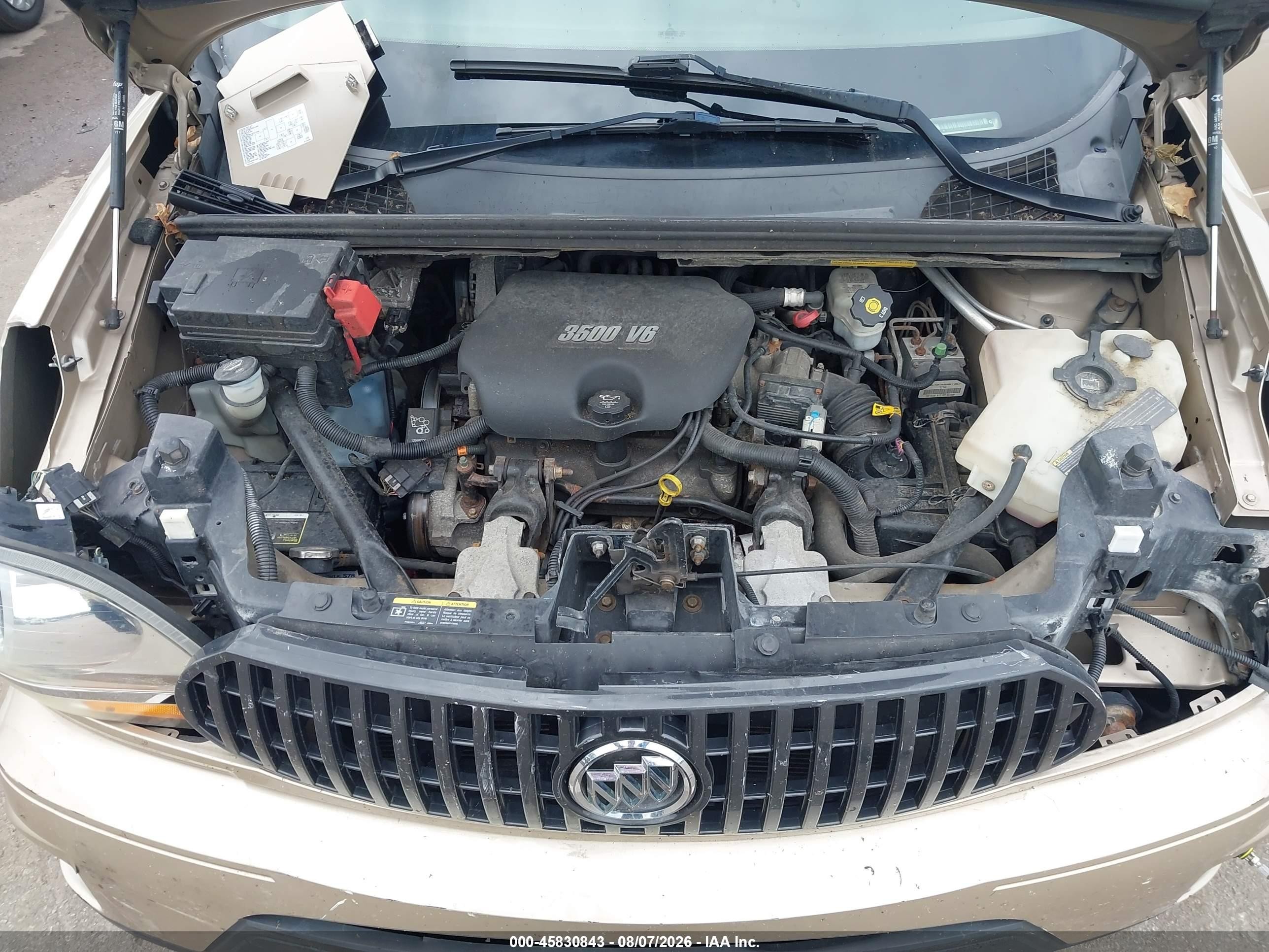 2006 Buick Rendezvous Cx Gold vin: 3G5DA03L26S605148