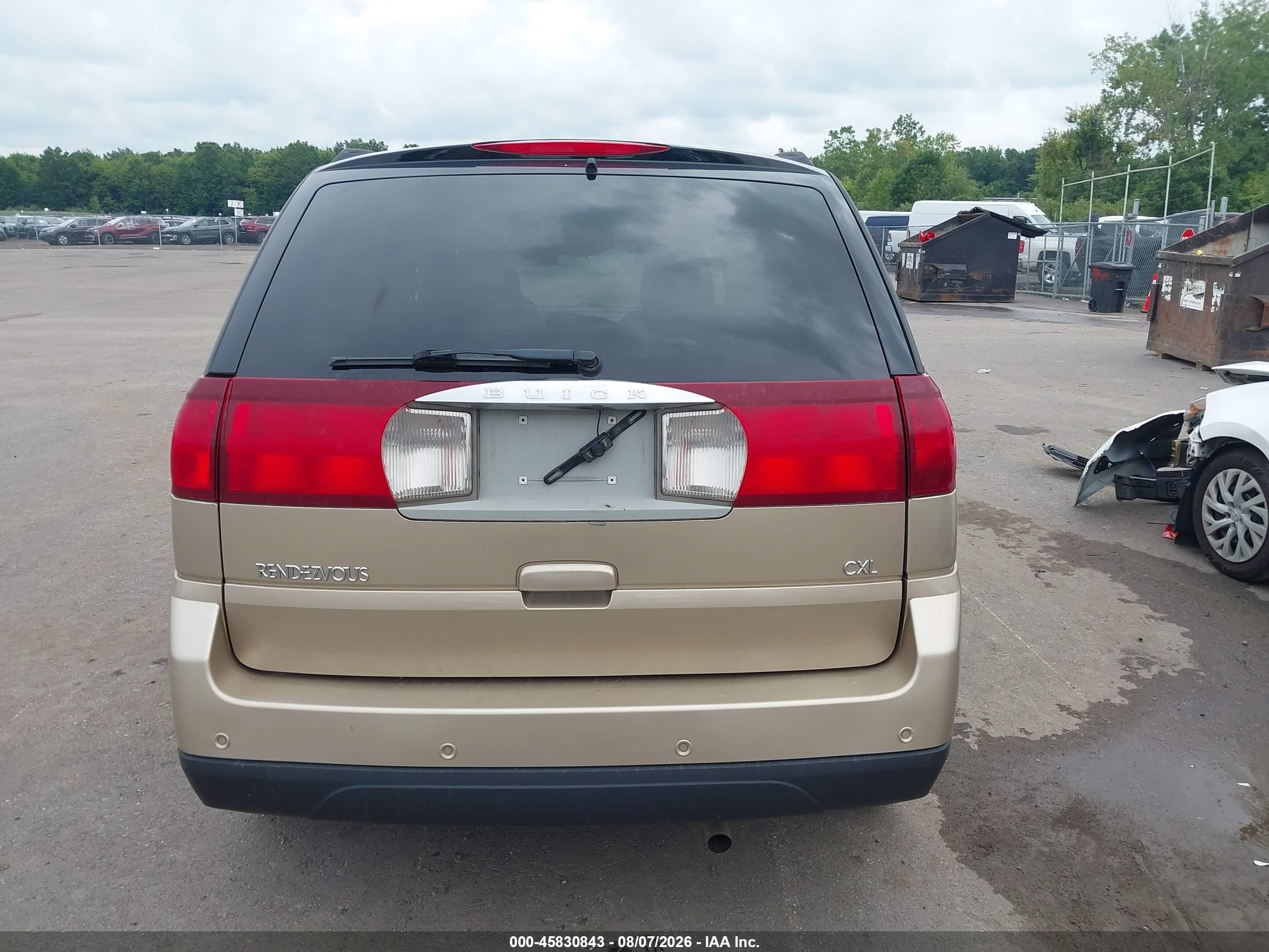2006 Buick Rendezvous Cx Gold vin: 3G5DA03L26S605148