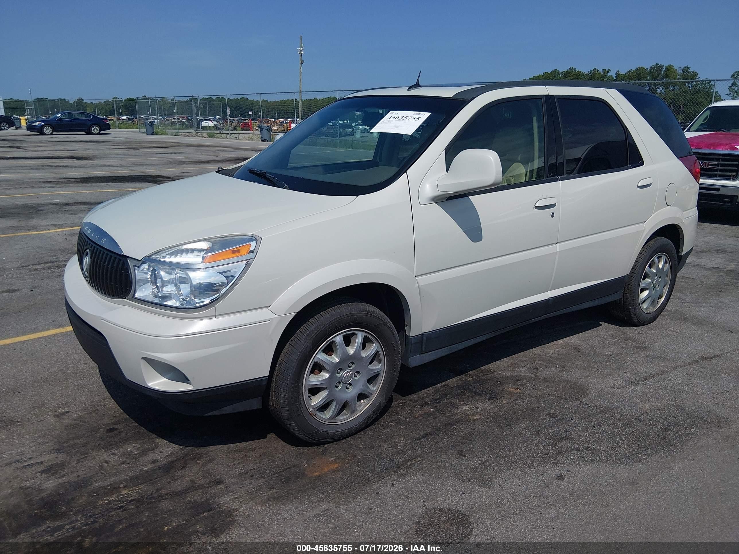 2007 Buick Rendezvous Cxl White vin: 3G5DA03L27S531098