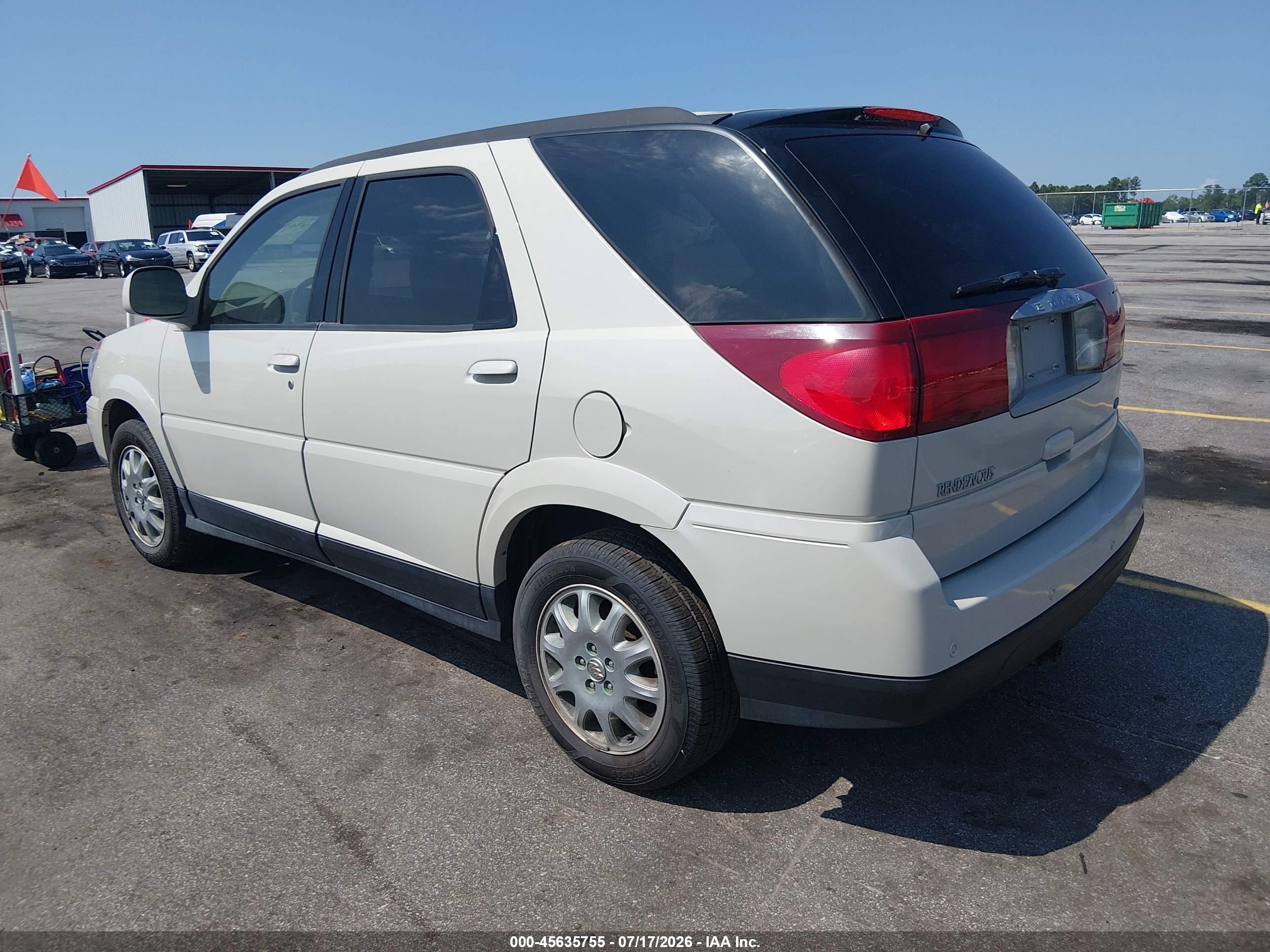 2007 Buick Rendezvous Cxl White vin: 3G5DA03L27S531098