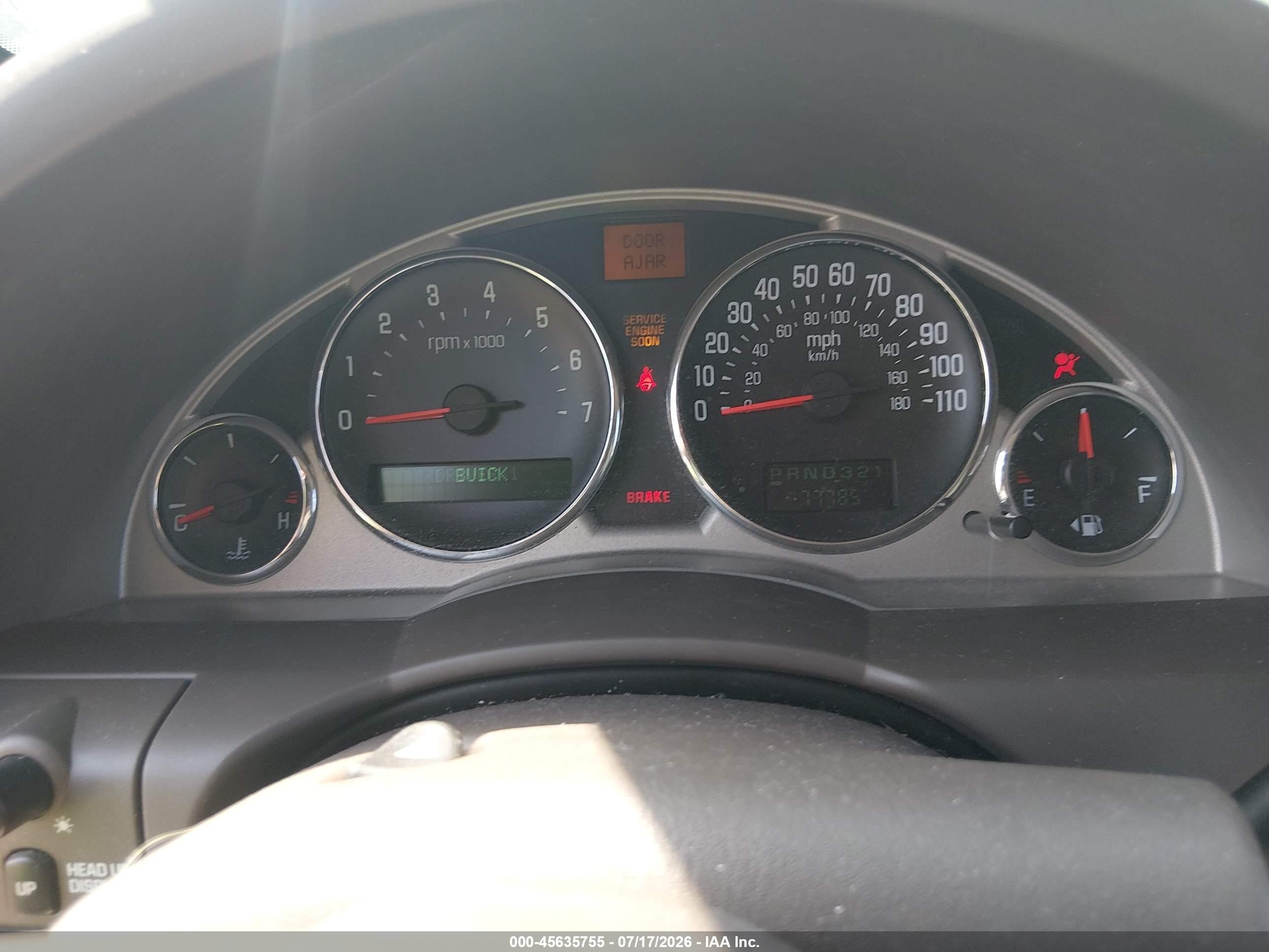 2007 Buick Rendezvous Cxl White vin: 3G5DA03L27S531098