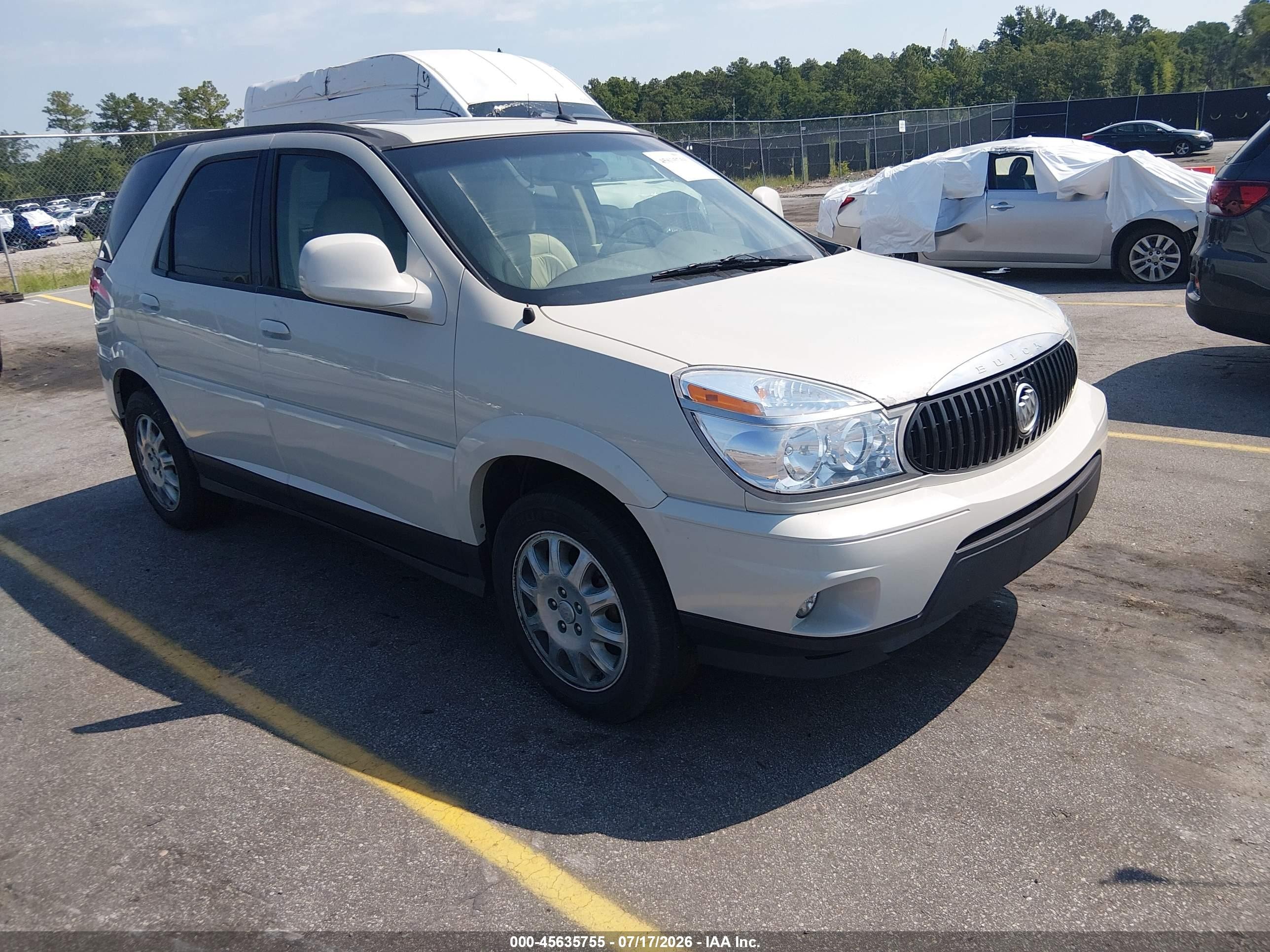 2007 Buick Rendezvous Cxl White vin: 3G5DA03L27S531098