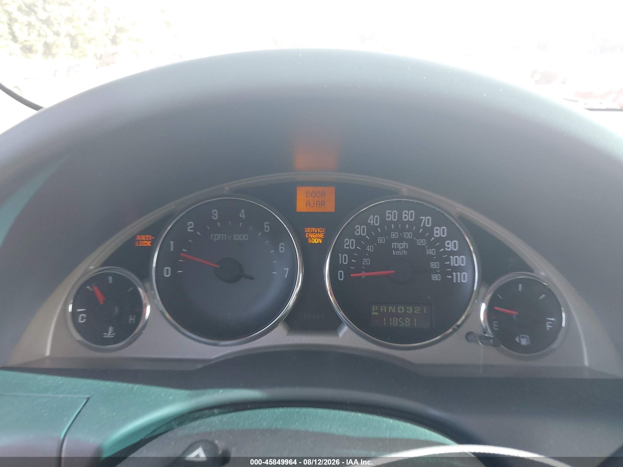 2006 Buick Rendezvous Cx Light Blue vin: 3G5DA03L36S555618