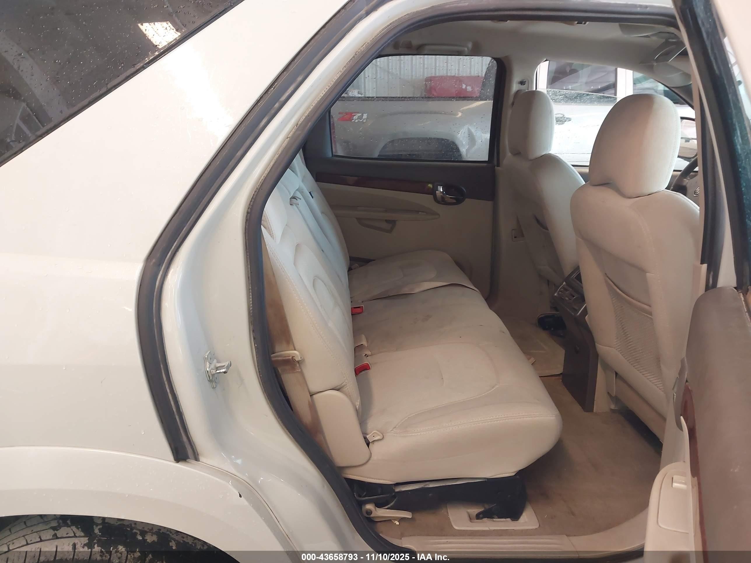 2007 Buick Rendezvous Cx White vin: 3G5DA03L47S525092
