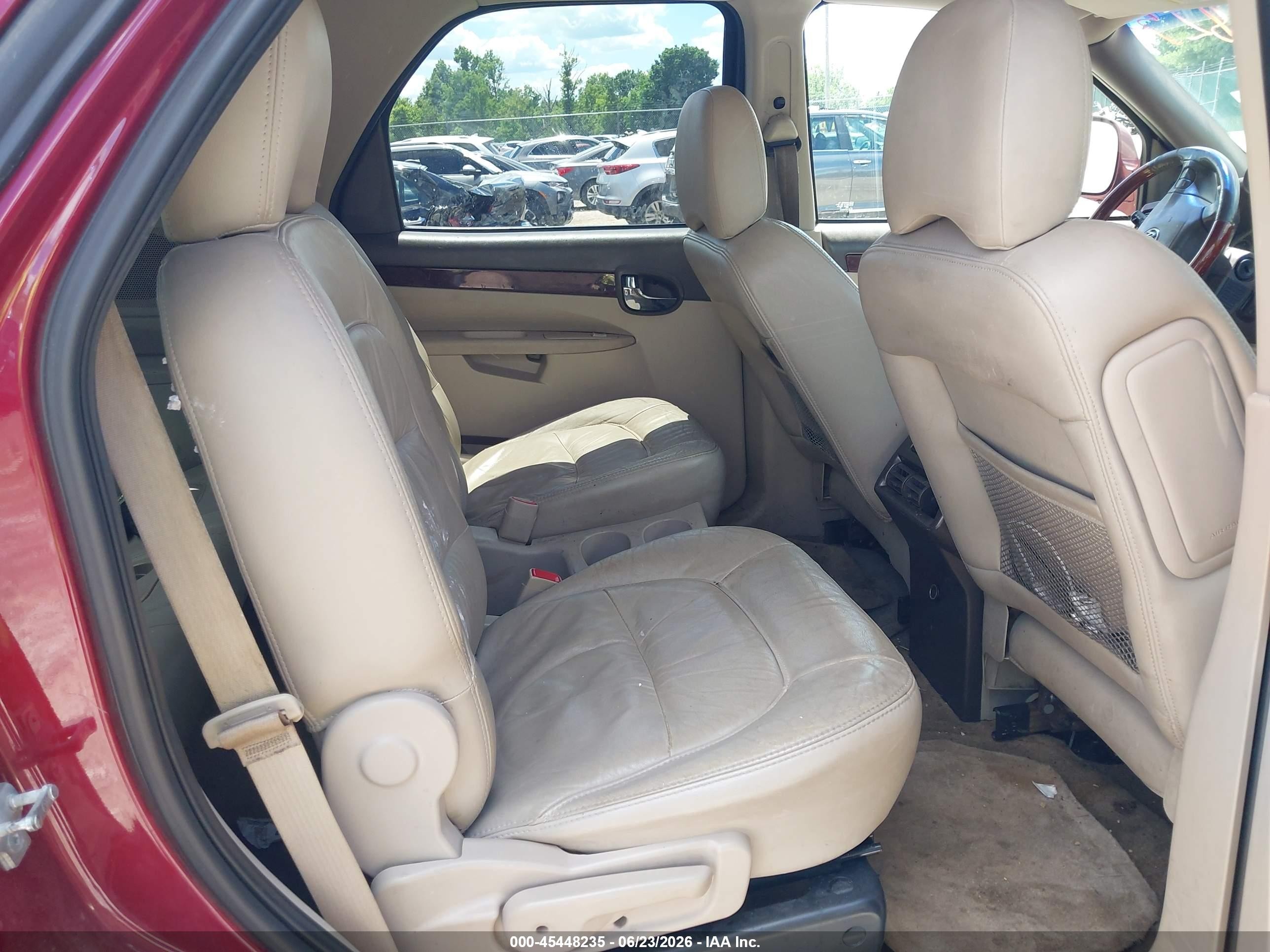 2007 Buick Rendezvous Cxl Red vin: 3G5DA03L47S534472