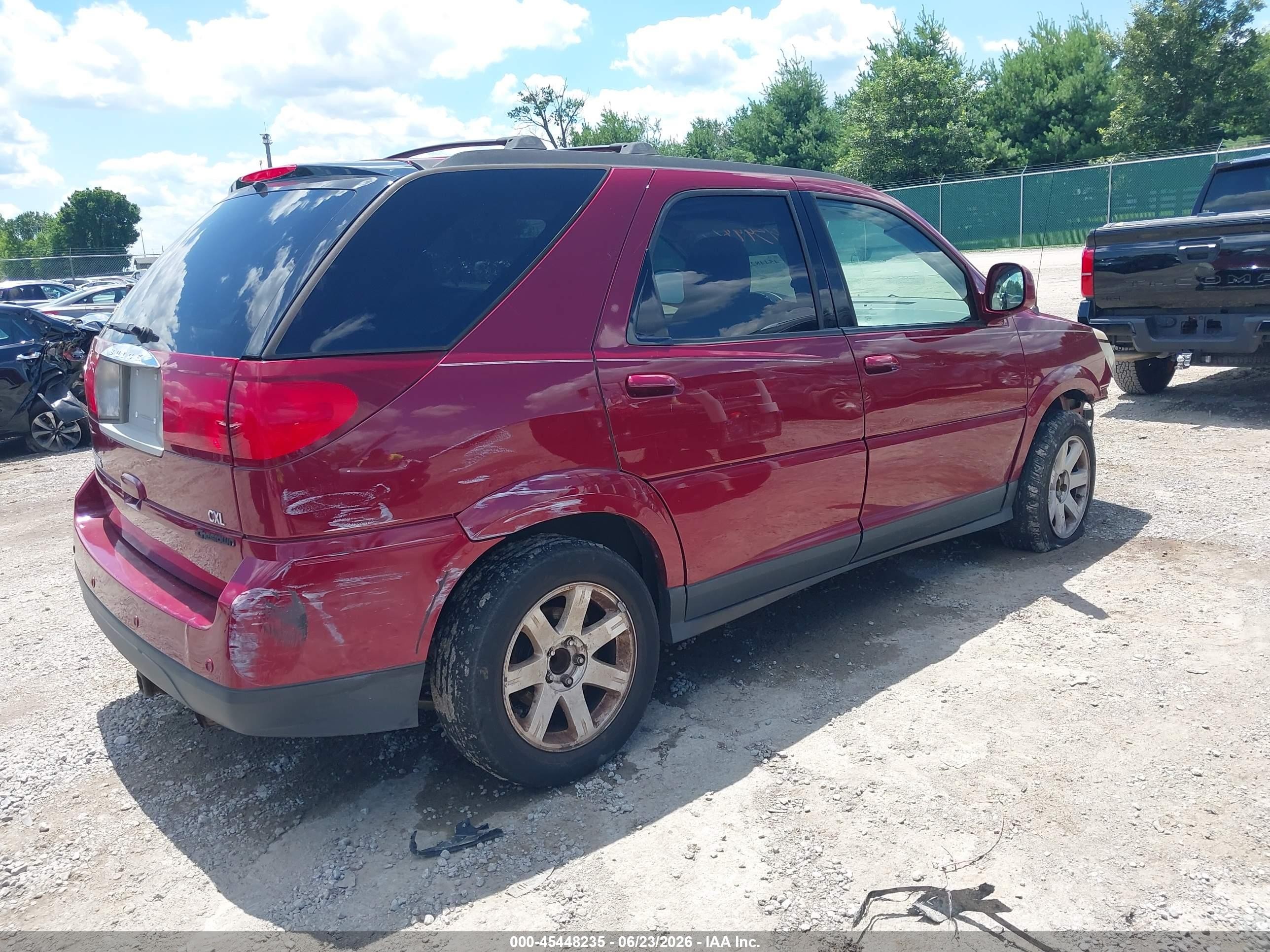 2007 Buick Rendezvous Cxl Red vin: 3G5DA03L47S534472