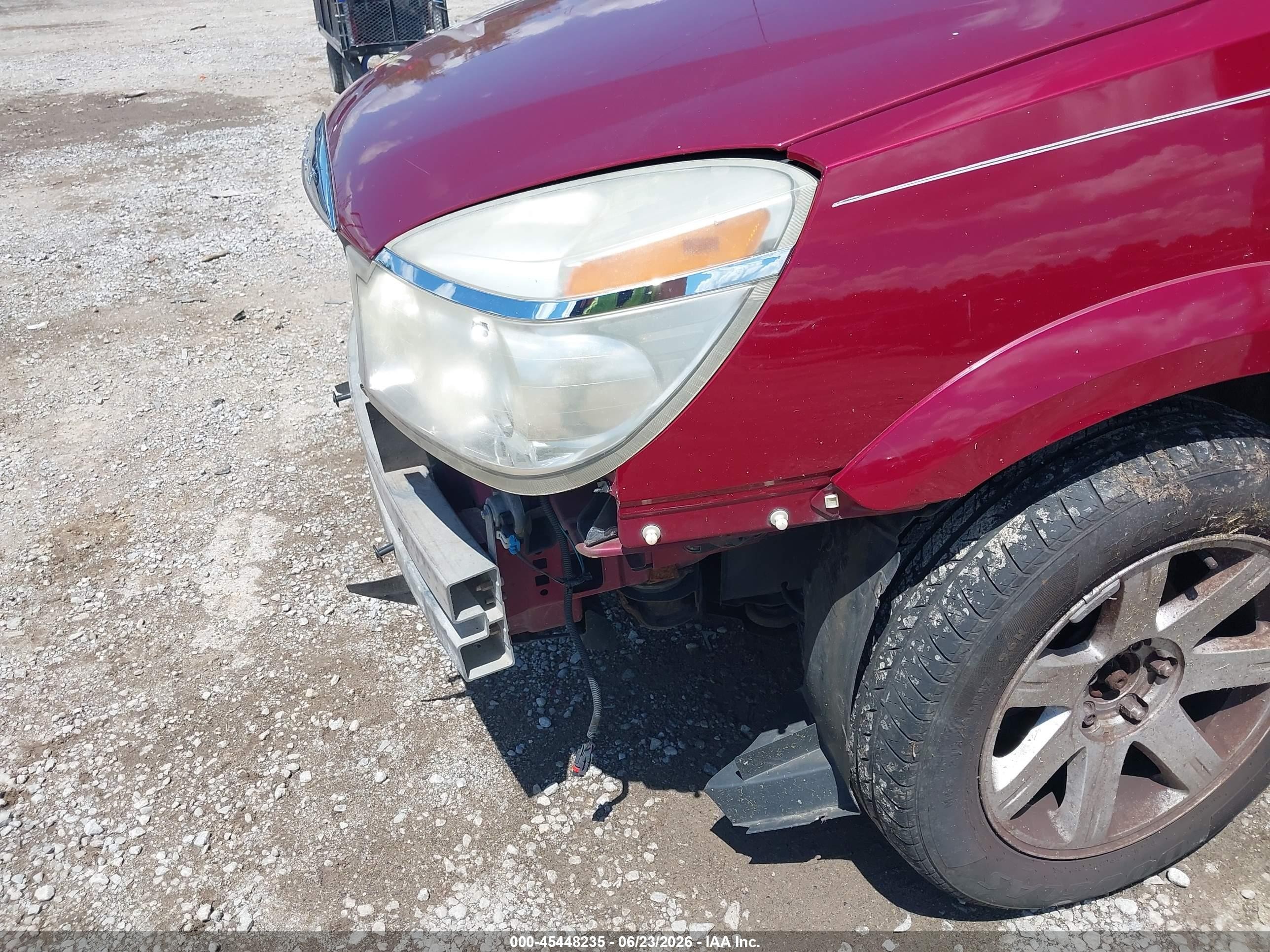2007 Buick Rendezvous Cxl Red vin: 3G5DA03L47S534472
