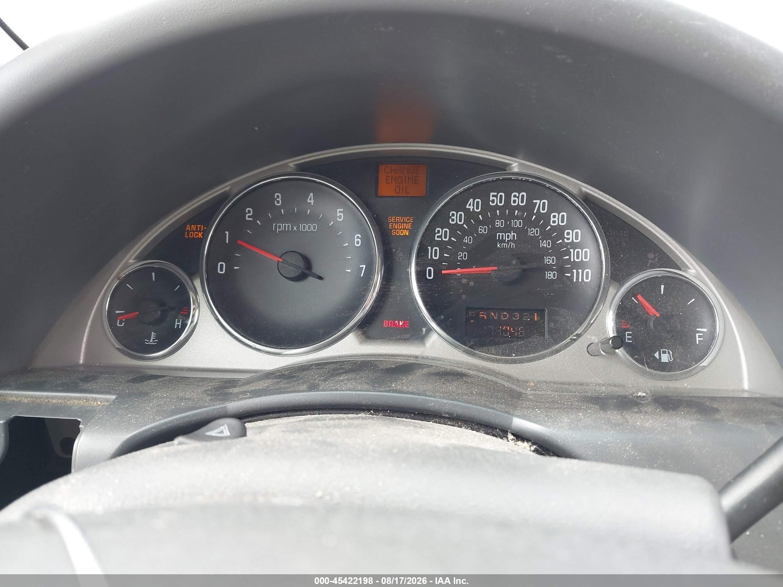 2007 Buick Rendezvous Cx Silver vin: 3G5DA03L47S582165