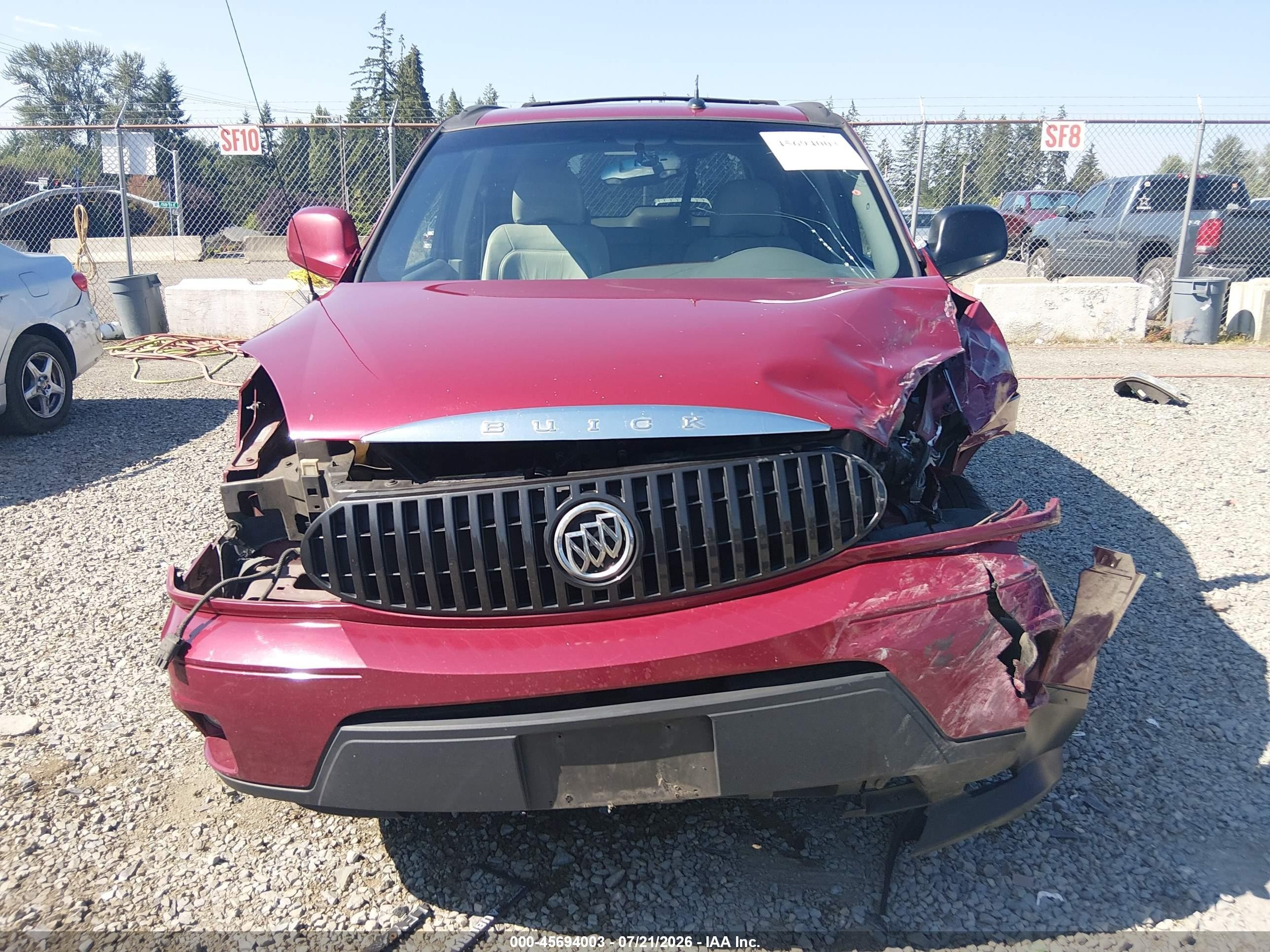 2007 Buick Rendezvous Cxl Red vin: 3G5DA03L57S514781