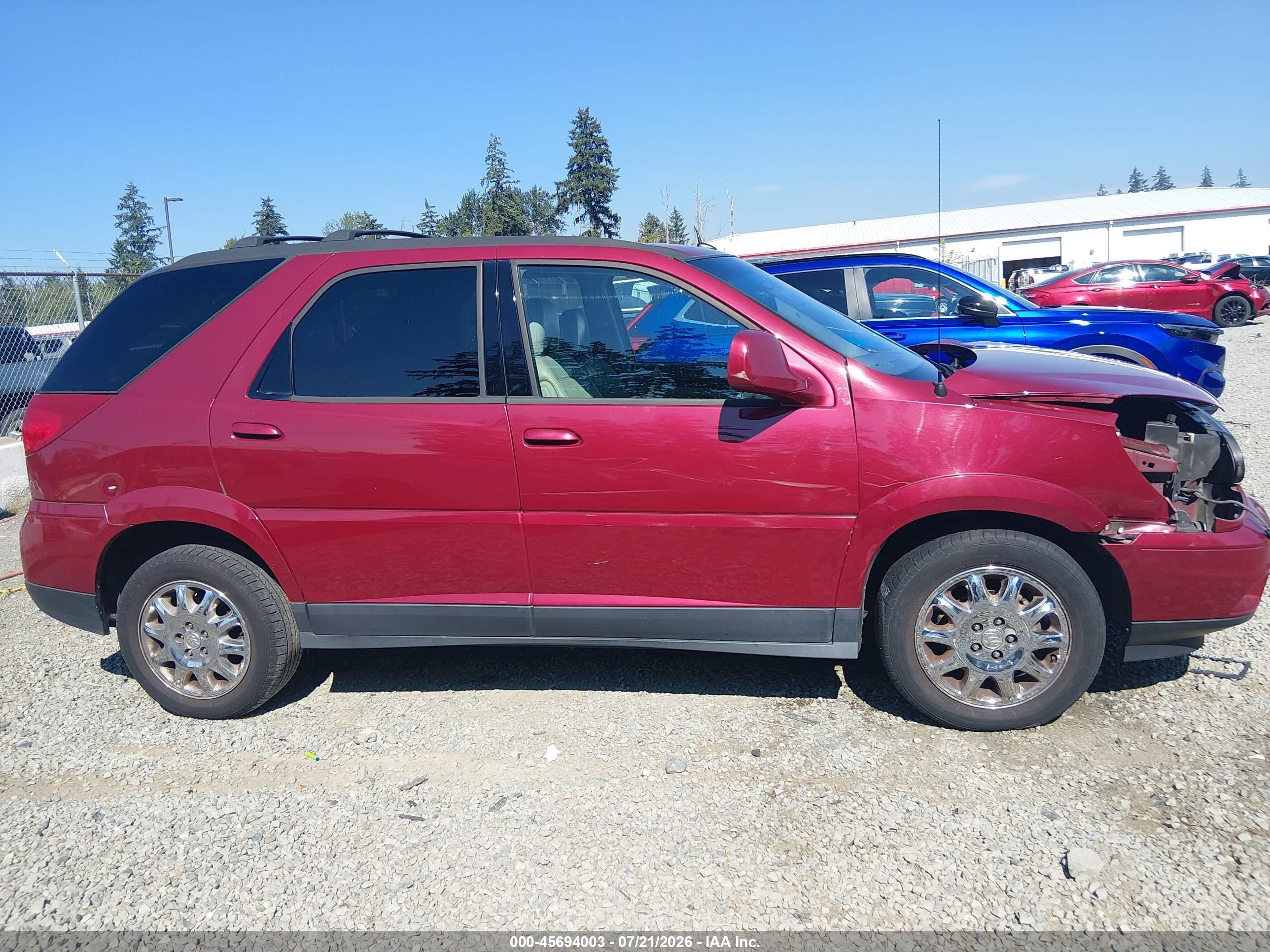 2007 Buick Rendezvous Cxl Red vin: 3G5DA03L57S514781
