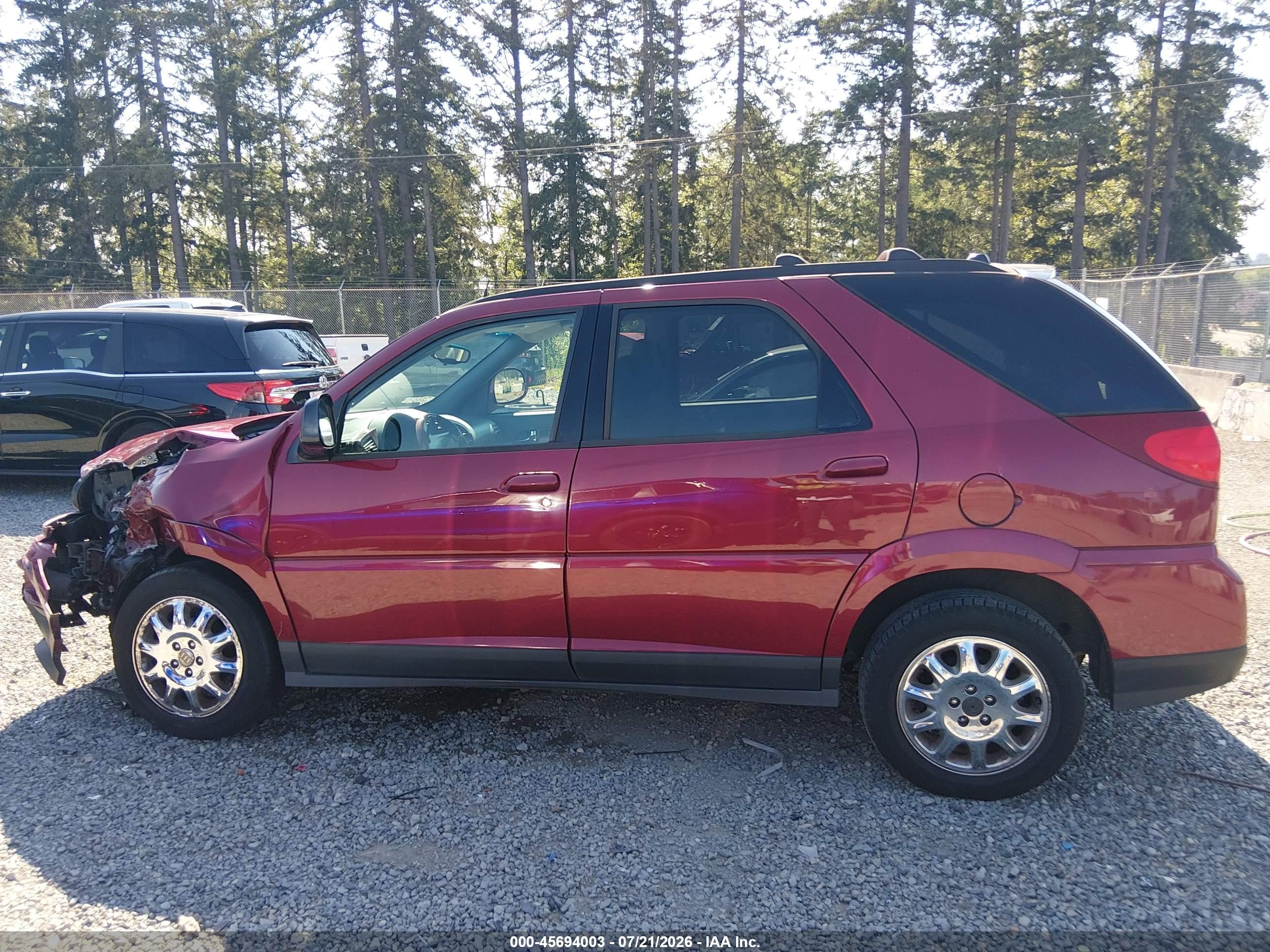2007 Buick Rendezvous Cxl Red vin: 3G5DA03L57S514781