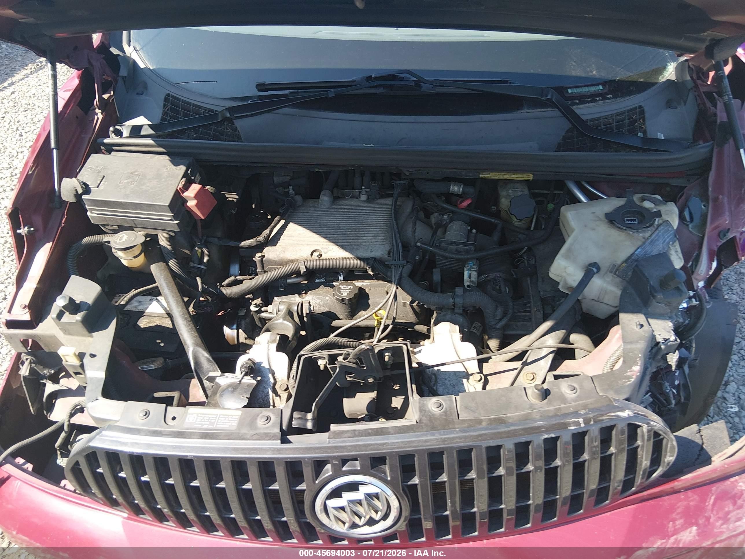 2007 Buick Rendezvous Cxl Red vin: 3G5DA03L57S514781