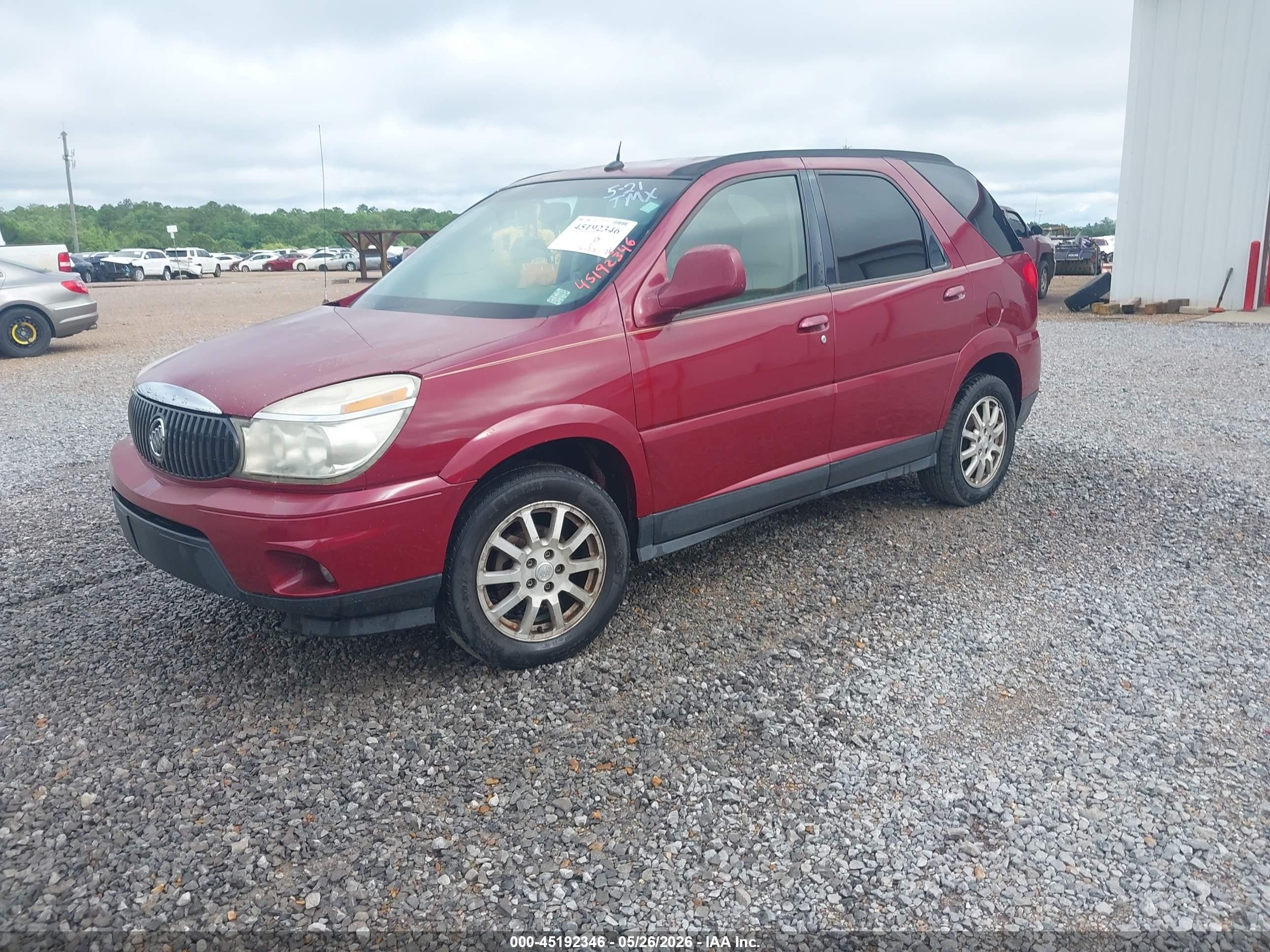 2007 Buick Rendezvous Cxl Maroon vin: 3G5DA03L77S594665