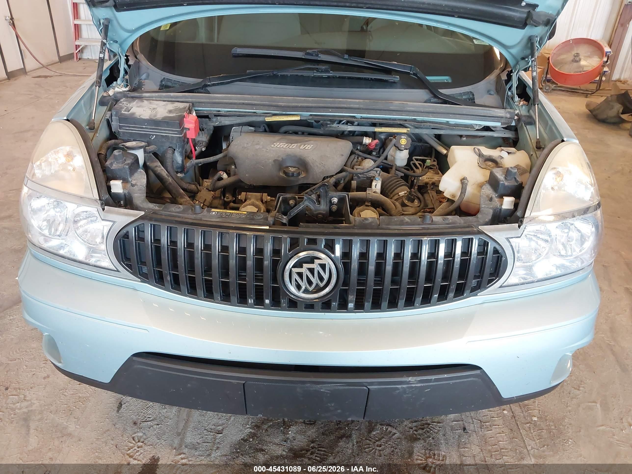 2006 Buick Rendezvous Cx Blue vin: 3G5DA03L86S526616
