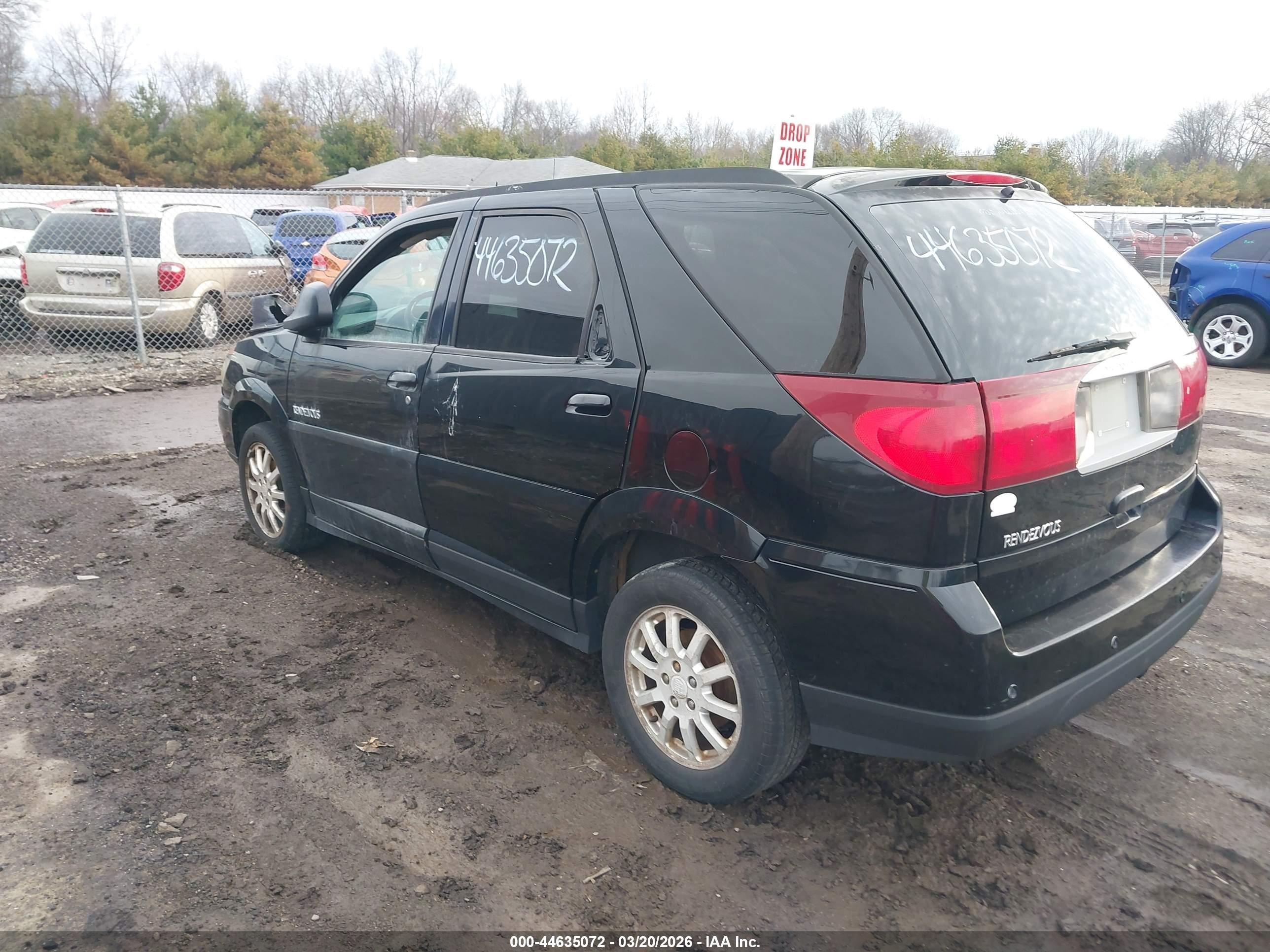 2007 Buick Rendezvous Cx Black vin: 3G5DA03L87S509994