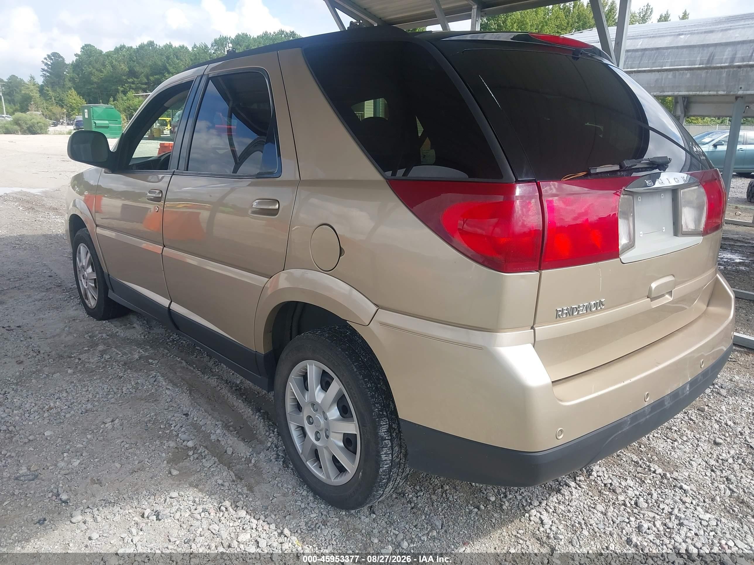 2006 Buick Rendezvous Cx/cxl Gold vin: 3G5DA03LX6S549685