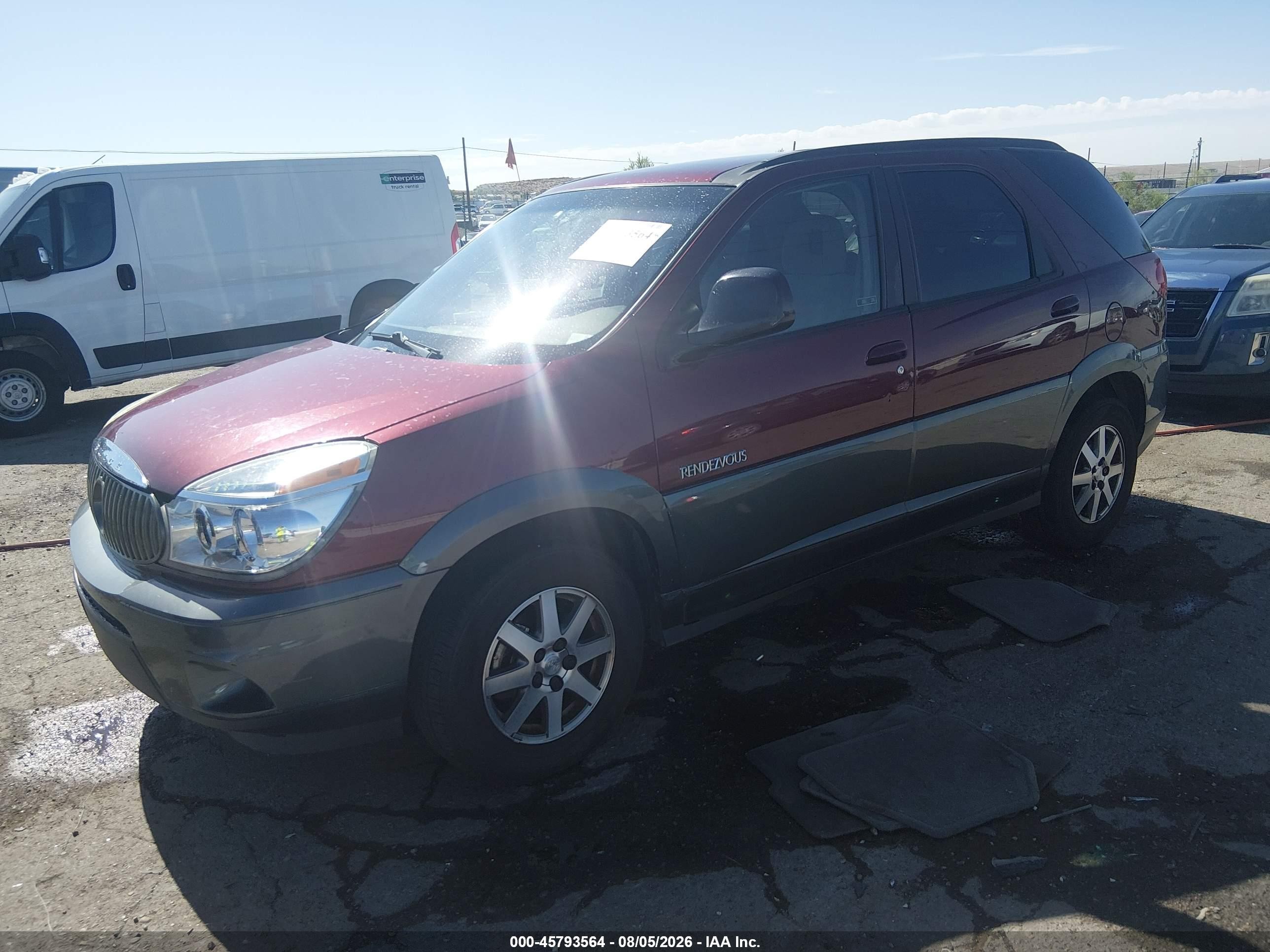2002 Buick Rendezvous Cx Maroon vin: 3G5DB03E02S539109